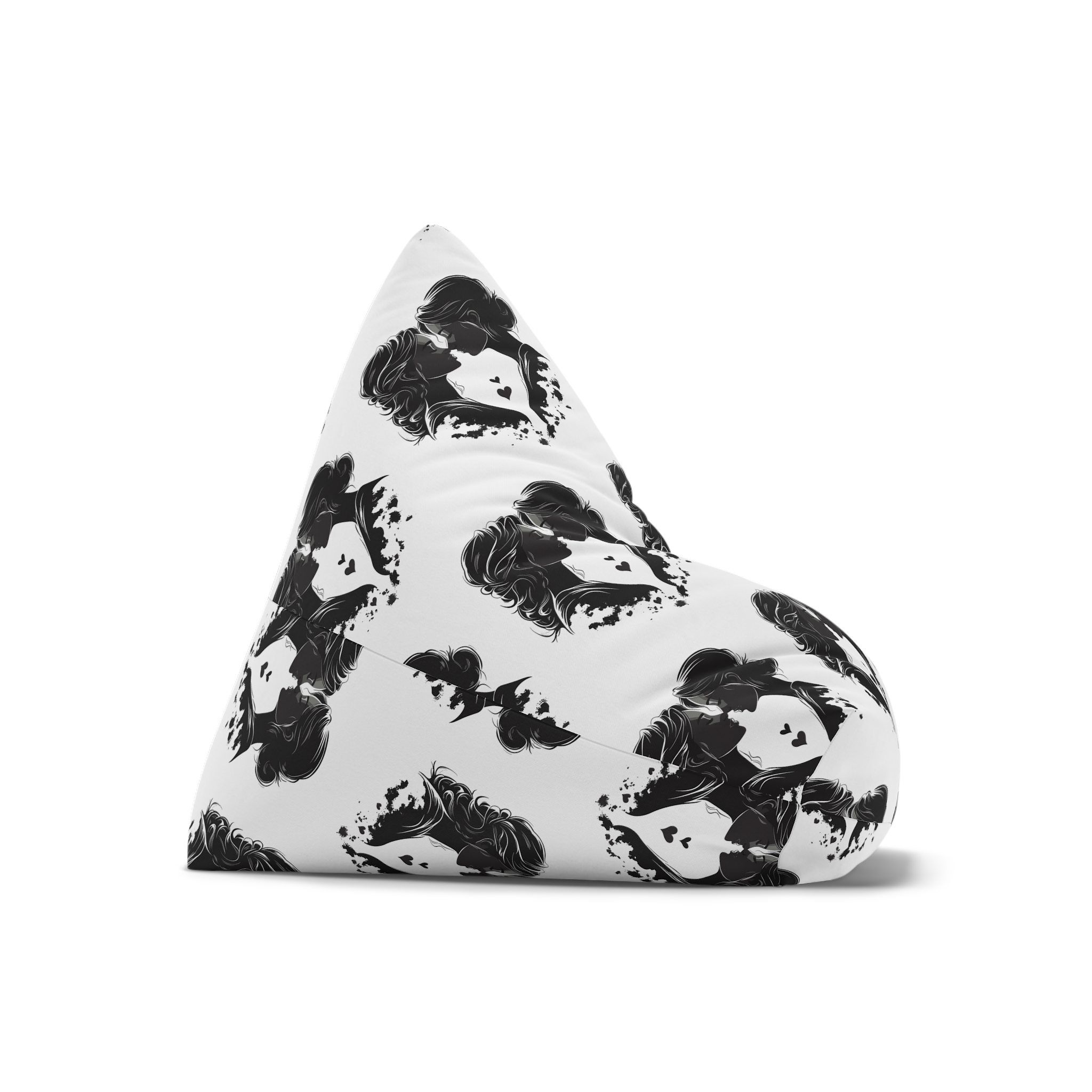 Two Women Kiss Lesbian Female Couple Together Lesbian Female Couple Kissing Homosexuality Lgbtq People Human Rights Freedom Vector Illustration Love Relationship Bean Bag Chair Cover - Image 7