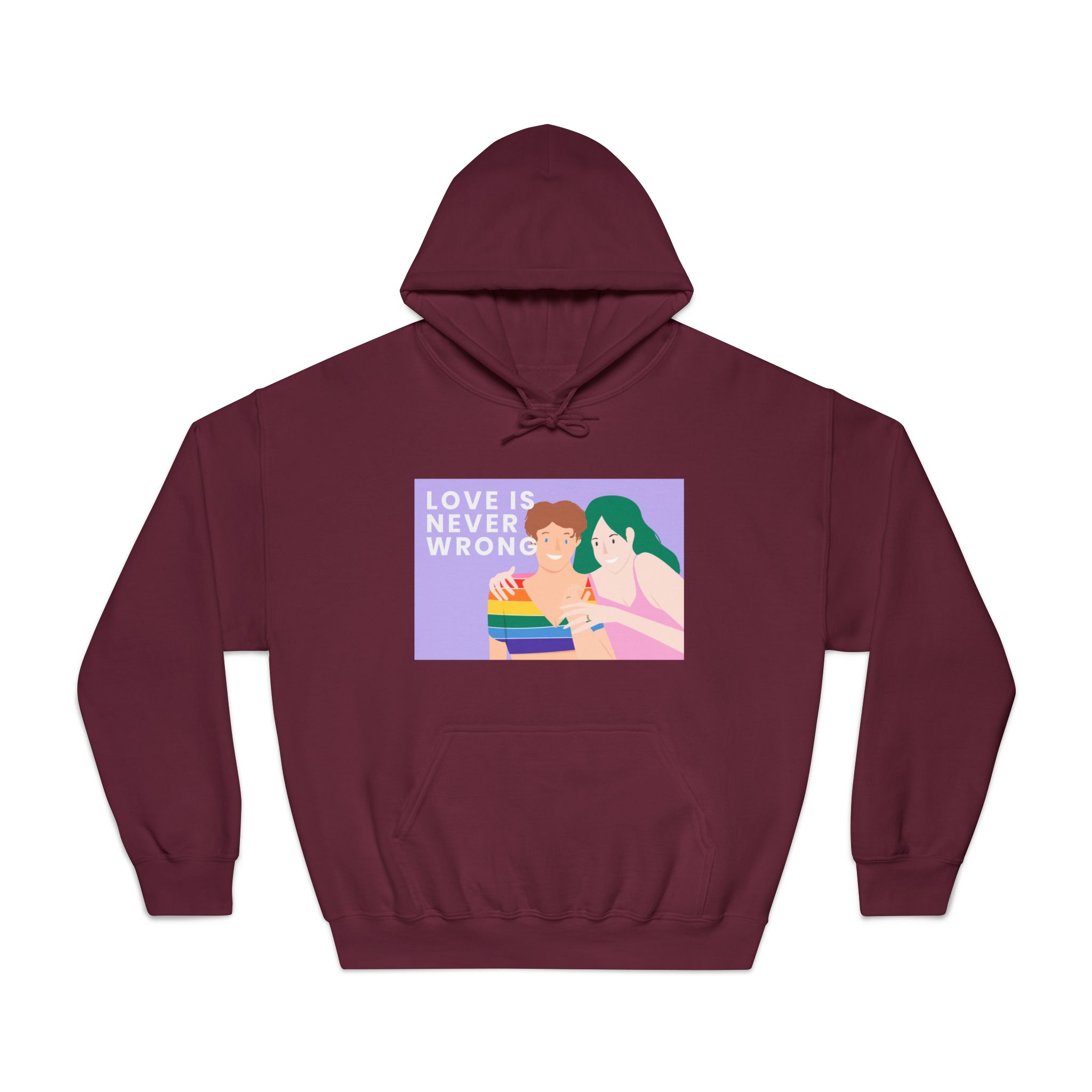Lgbtq Gay Couple Banner Template Pride Month Unisex Dryblend Hooded Sweatshirt - Image 17