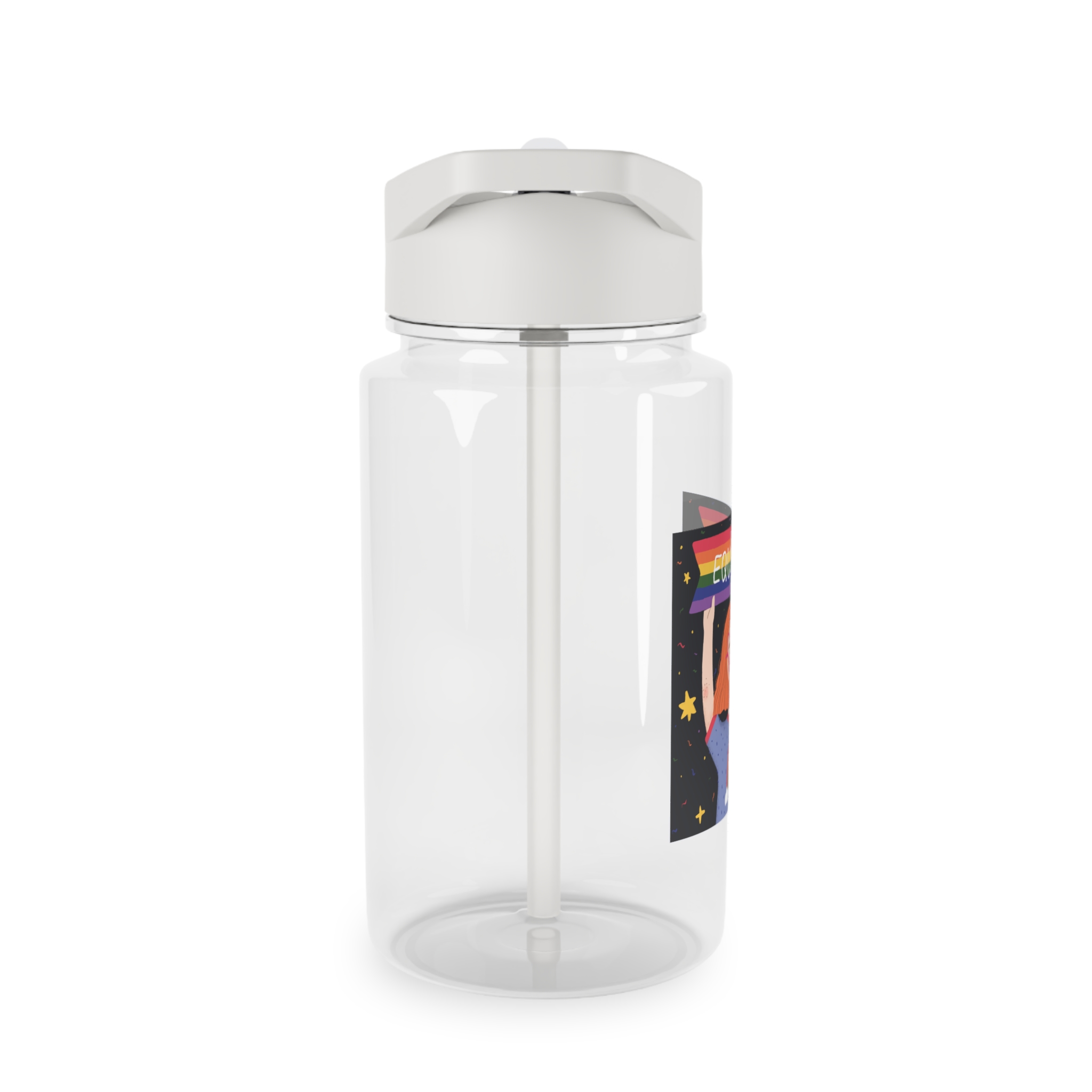 Pride Day Concept Equality Message Tritan Water Bottle - Image 4