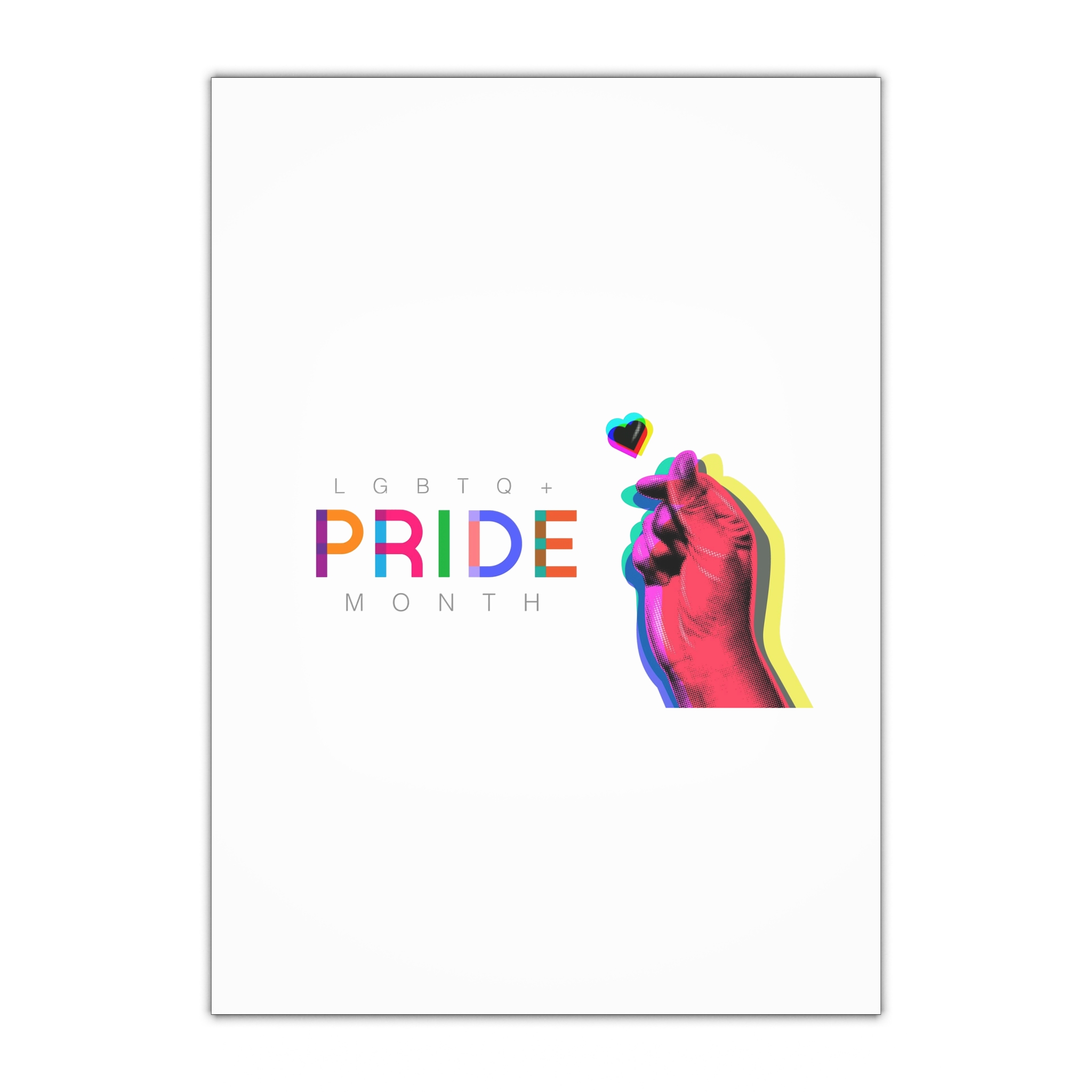 Pride Month Lgbtq Banner Gay Pride Month Rainbow Color Flat Design Hand Together Love Sign Typography Gift Wrapping Paper Sheets 1pc