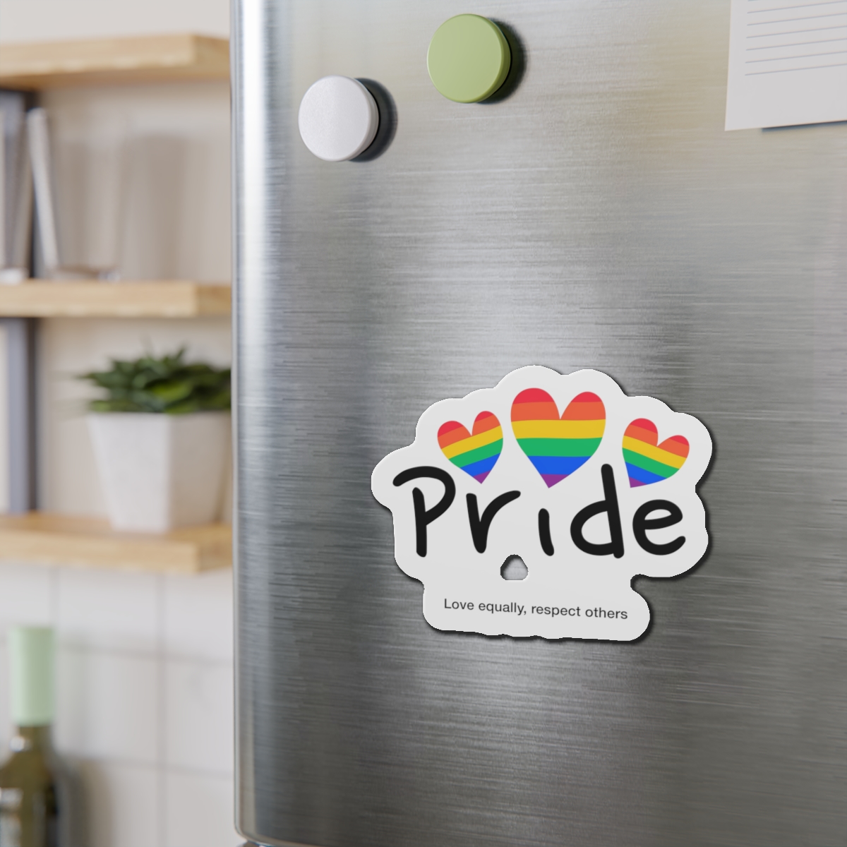 Love Letter Pride Rainbow Lettering Text Writing Pattern Freedom Love Heart Homo Colors Flag Parade(2) Die Cut Magnets - Image 15