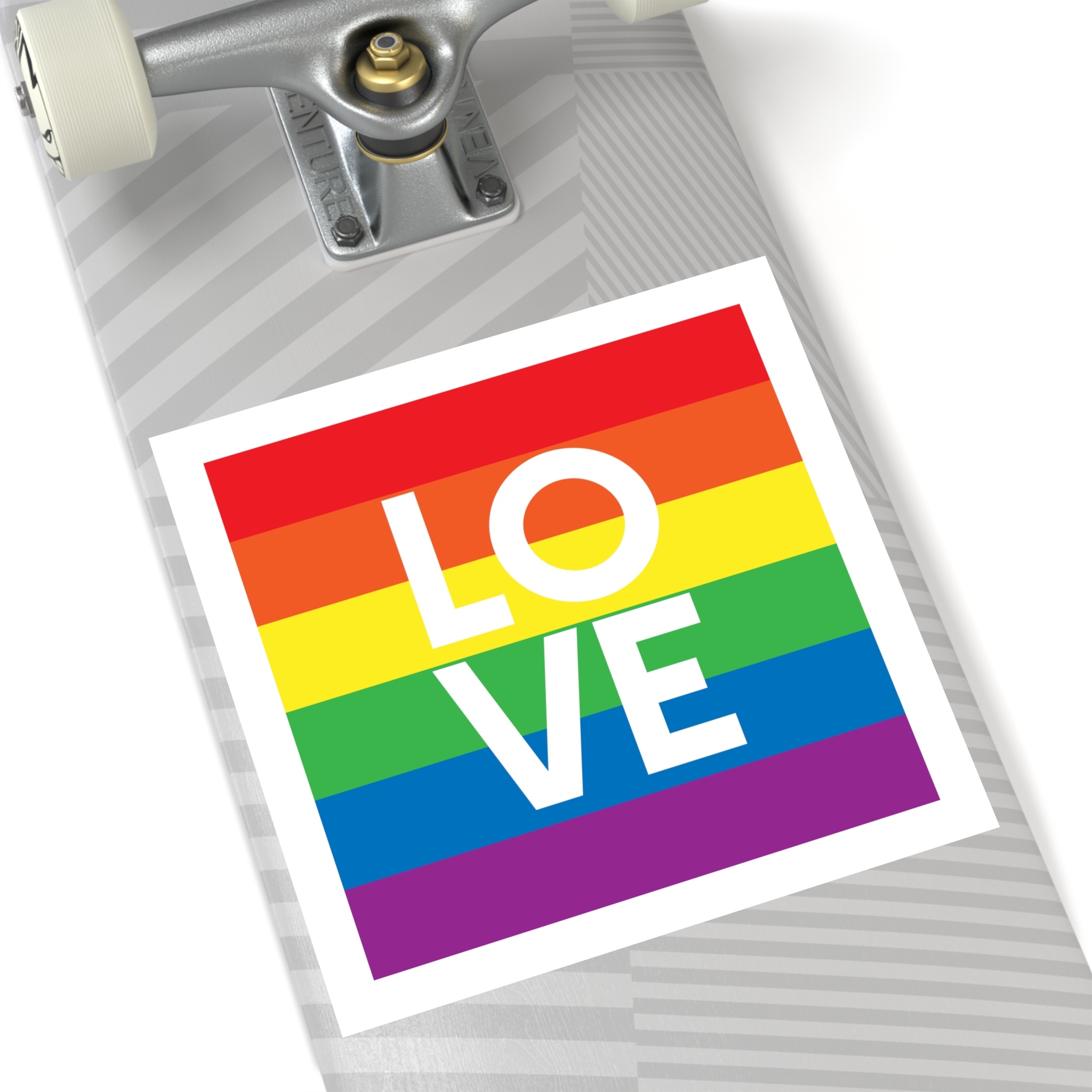 Love Lgbt Squere White Laminate Stickers Square - Image 52