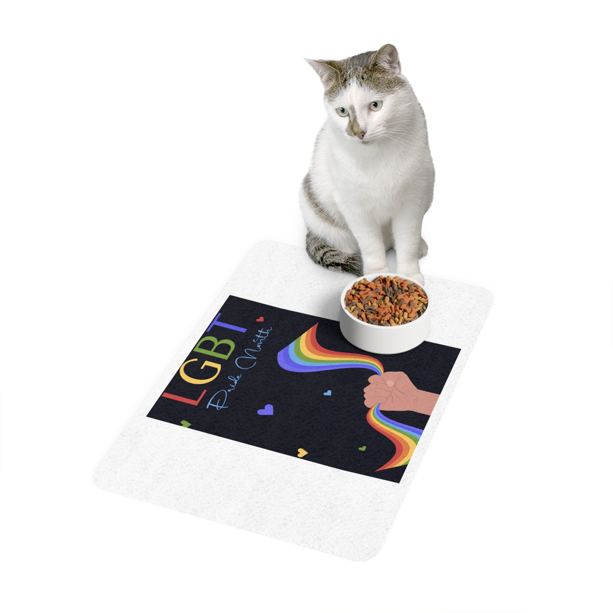 Poster Lgbt Pride Month Pet Food Mat 12x18 - Image 3