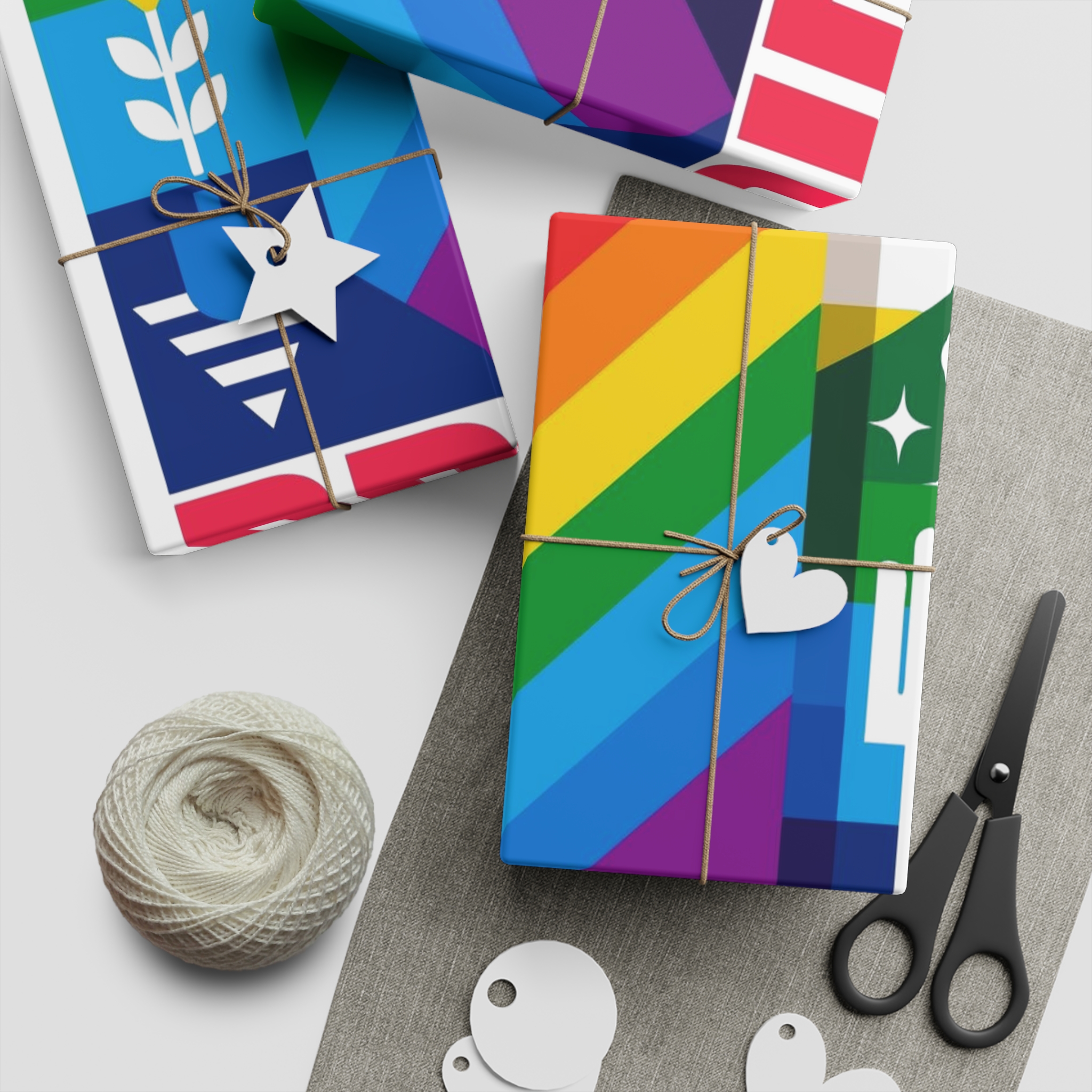Colorful Poster Rainbow Gift Wrapping Paper Sheets 1pc - Image 5