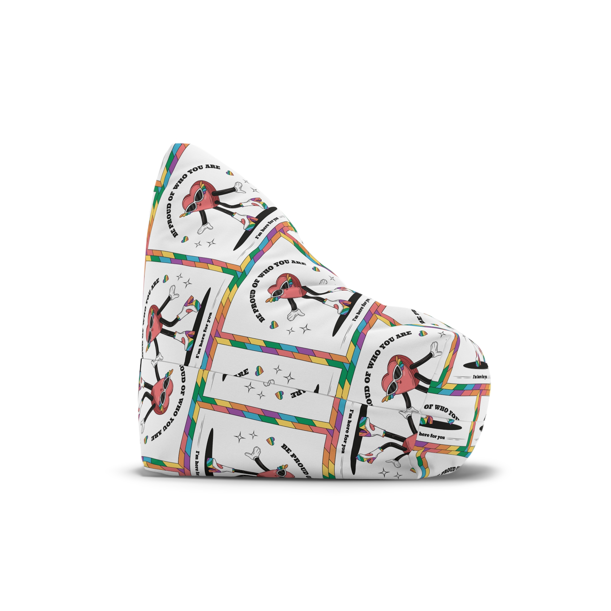 Hand Drawn Illustration Pride Month Celebration(1) Bean Bag Chair Cover - Image 3