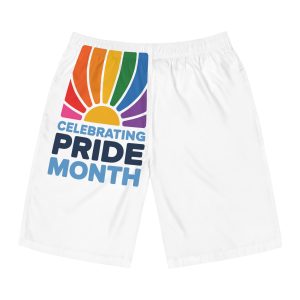 Celebrating Pride Month Colorful Graphic Design Mens Board Shorts Aop