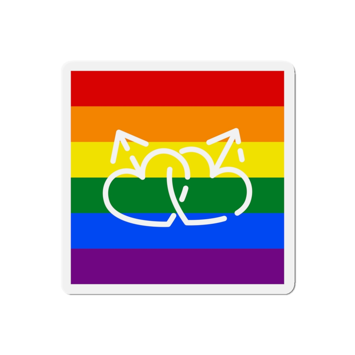Fight Lgbt Rainbow Icon Element Gender Identity Icon Thin Line Icon Website Design Development App D Die Cut Magnets - Image 10