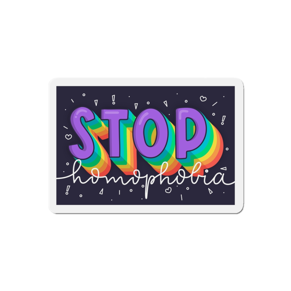 Stop Homophobia Concept Die Cut Magnets - Image 7
