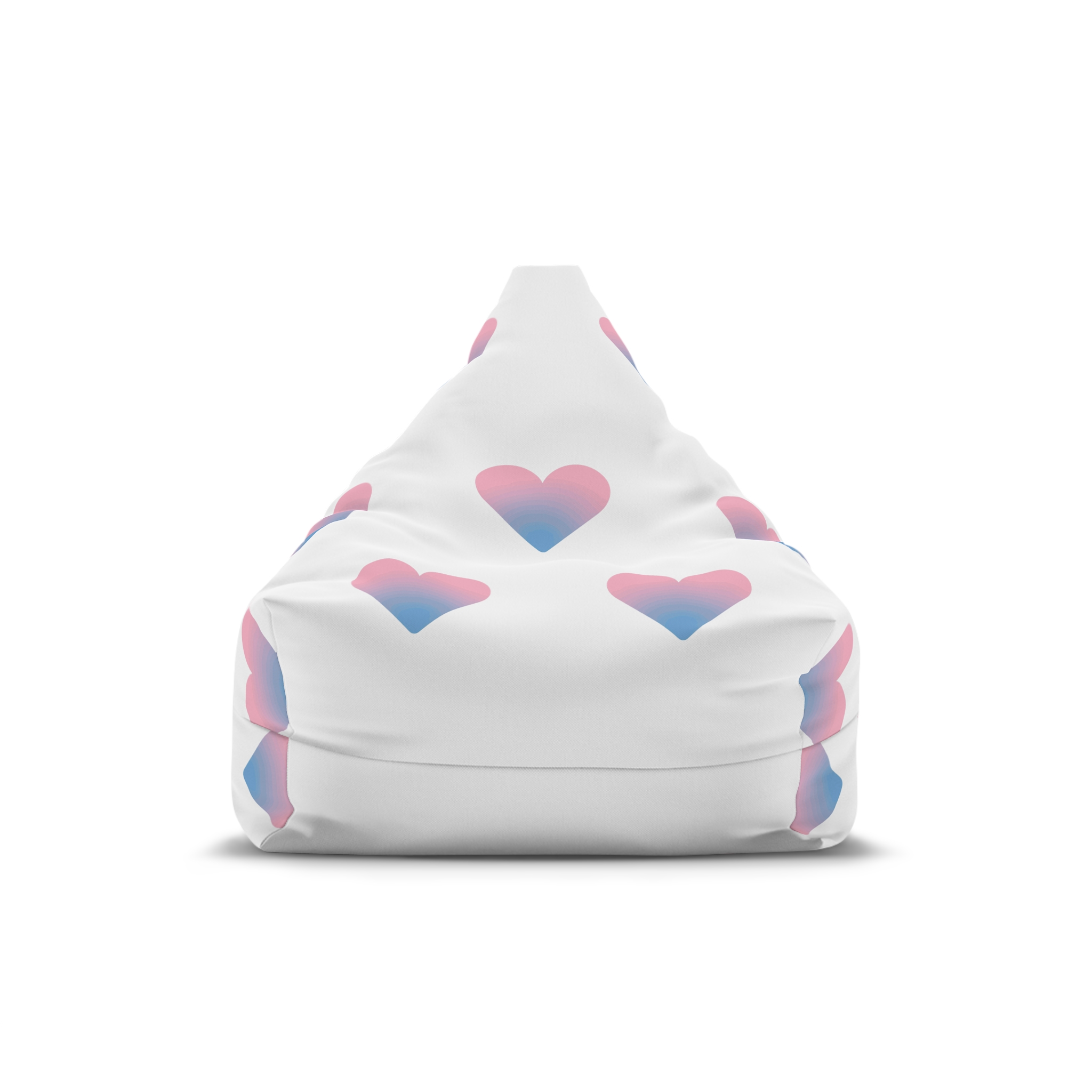 Gradient Heart Symbol Love Affection Bean Bag Chair Cover
