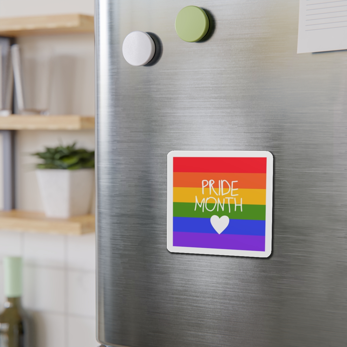 Cute Simple Banner Pride Month Symbols Pride Month With Lgbtq Flag Colours Die Cut Magnets - Image 9