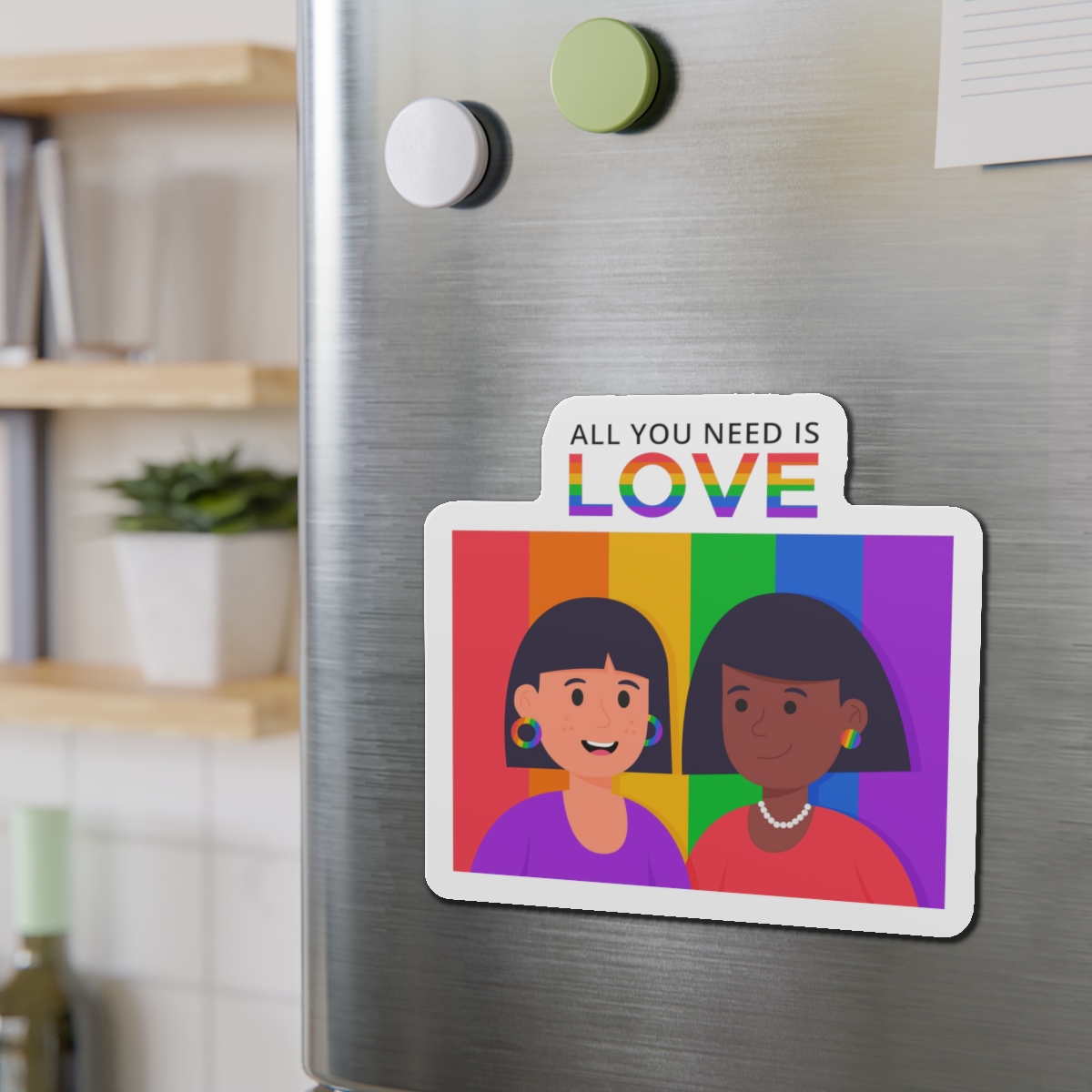 Flat Pride Day Illustration Die Cut Magnets - Image 15