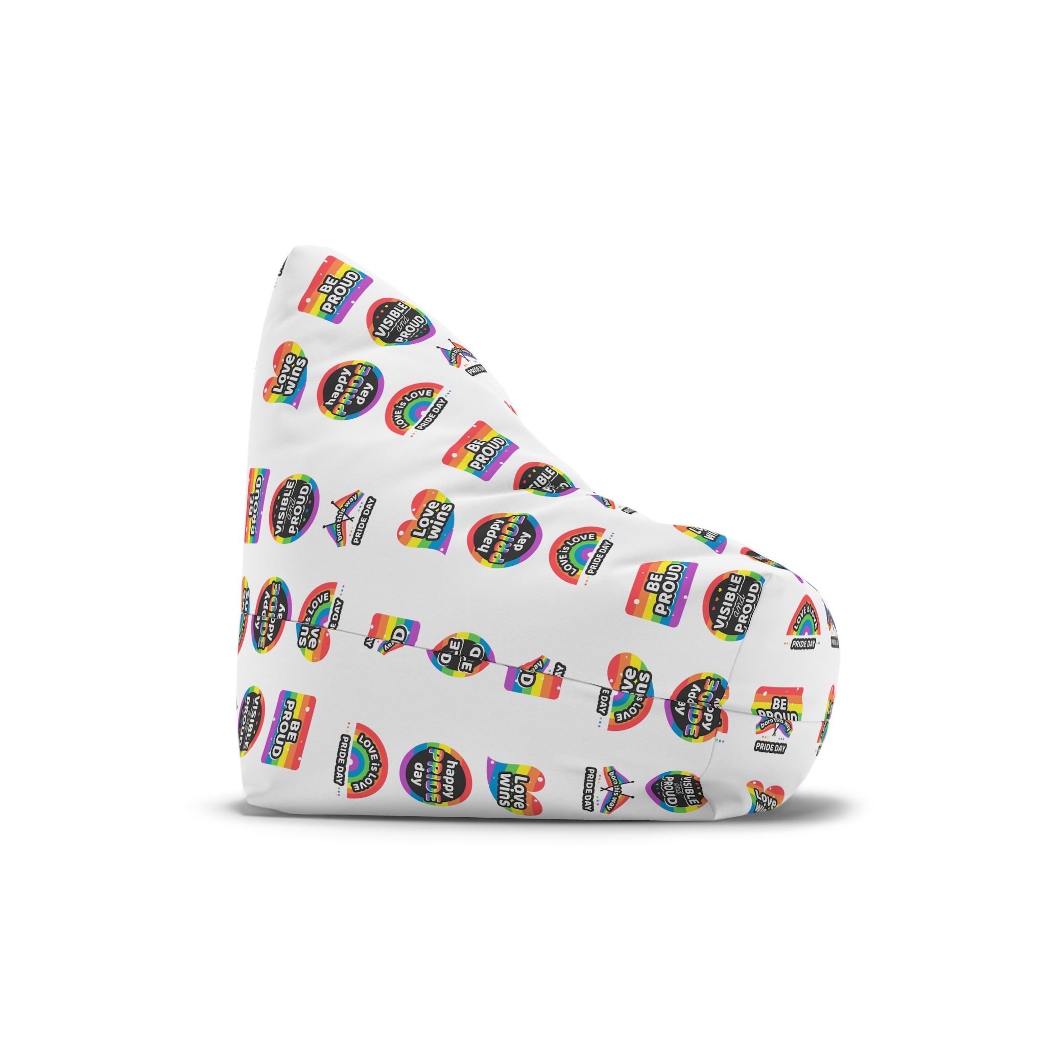 Set Rainbow Pride Labels Bean Bag Chair Cover - Image 3