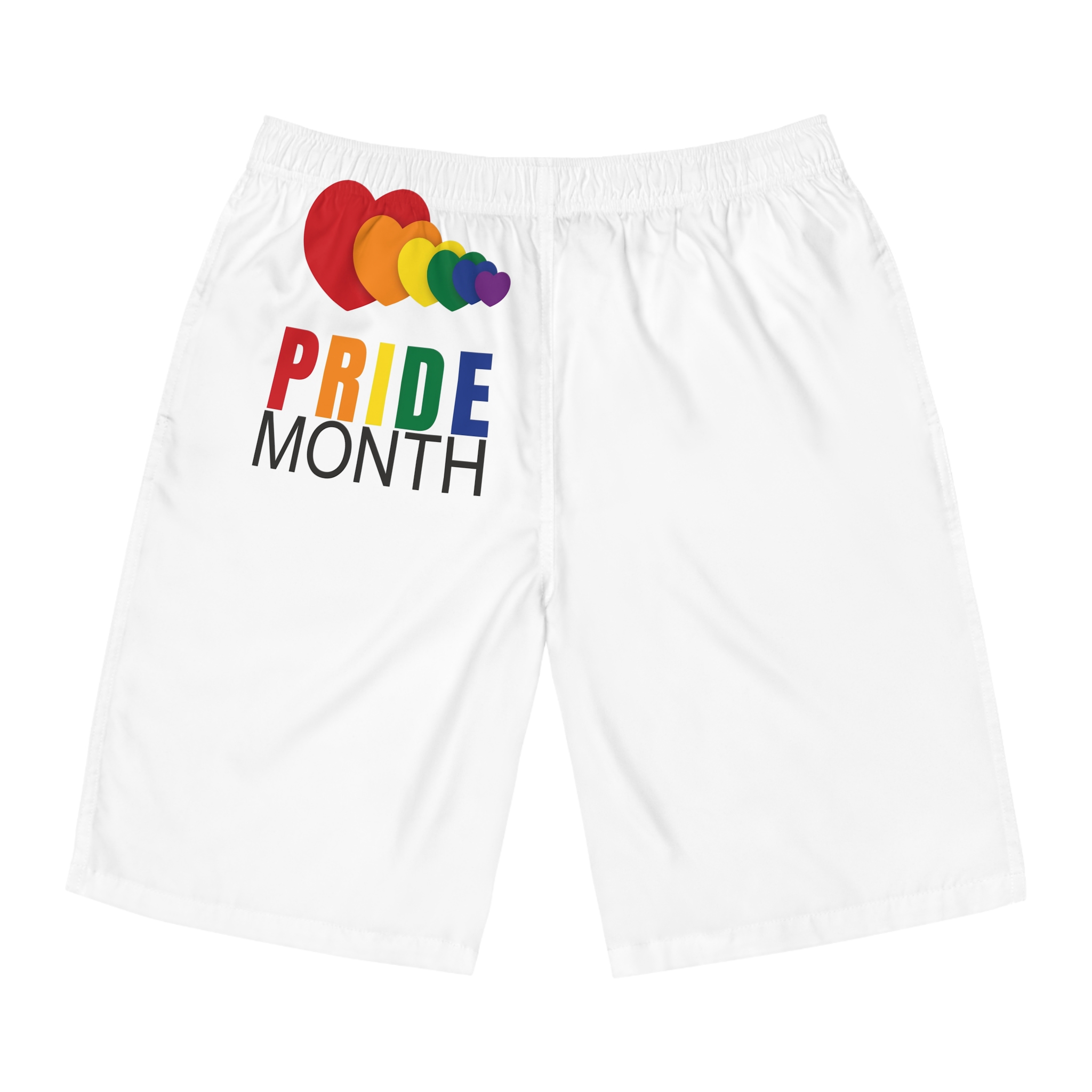 Happy Pride Month Greetings Red Orange Blue Colourful Background Social Media Design Banner Free Vector Mens Board Shorts Aop