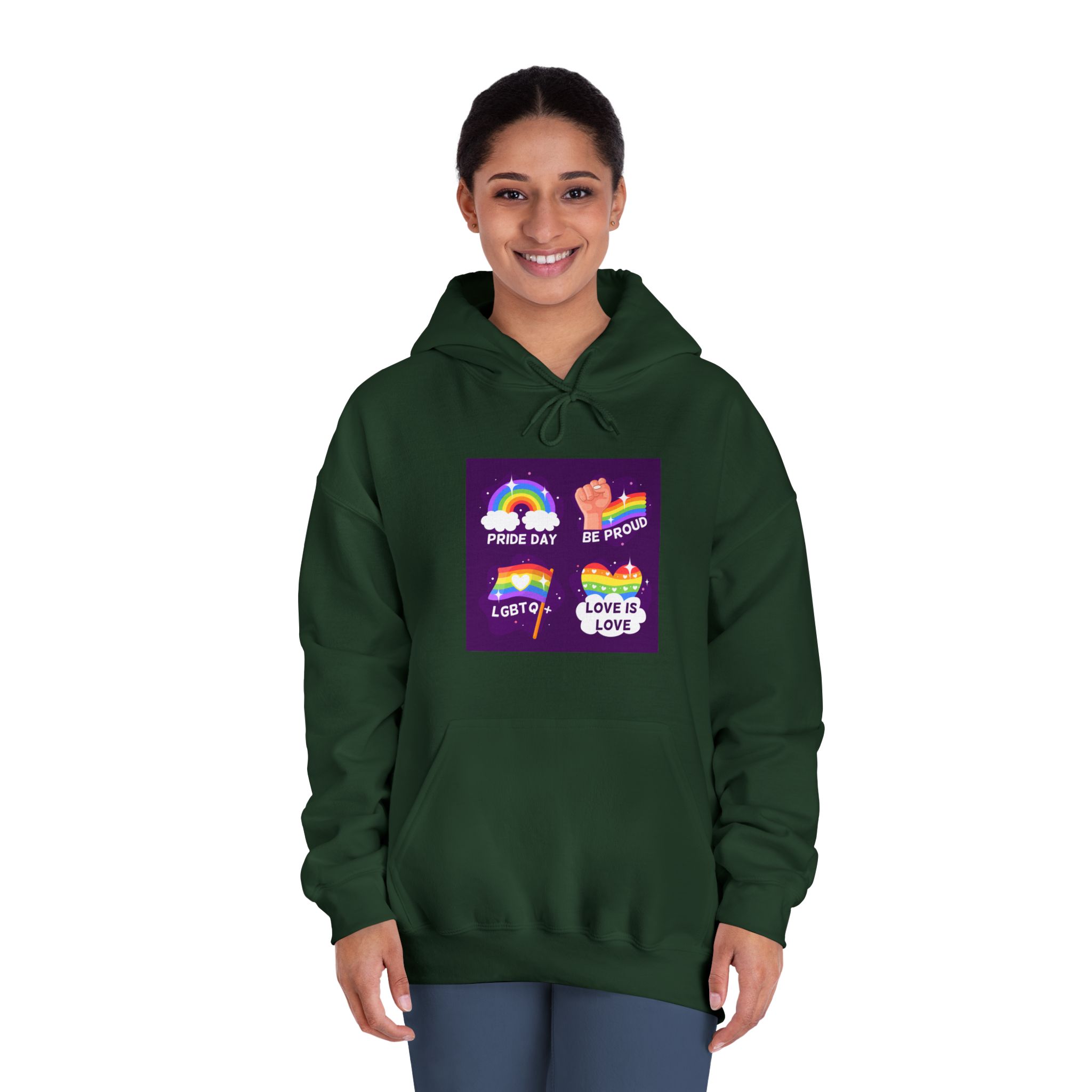 Pride Day Badges Collection Unisex Dryblend Hooded Sweatshirt - Image 24