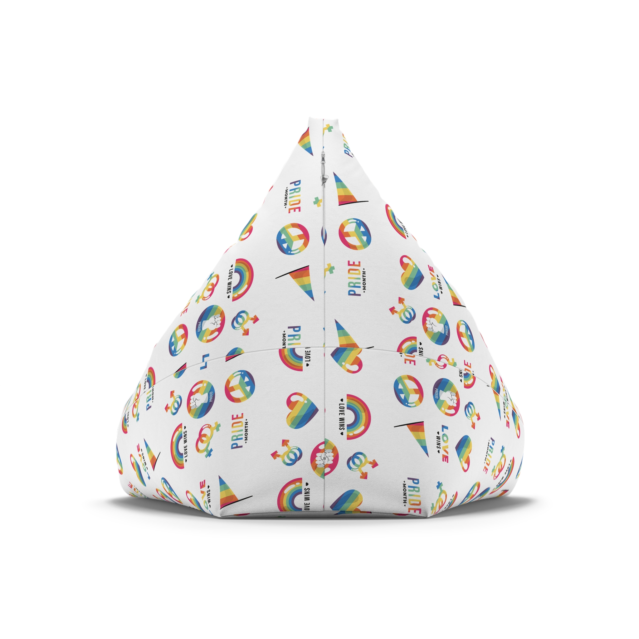 Flat Lgbt Pride Month Symbols Collection Bean Bag Chair Cover - Image 6