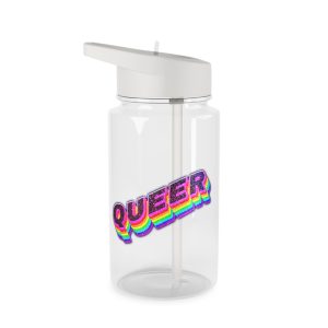 Queer Png Word Rainbow Typography Tritan Water Bottle