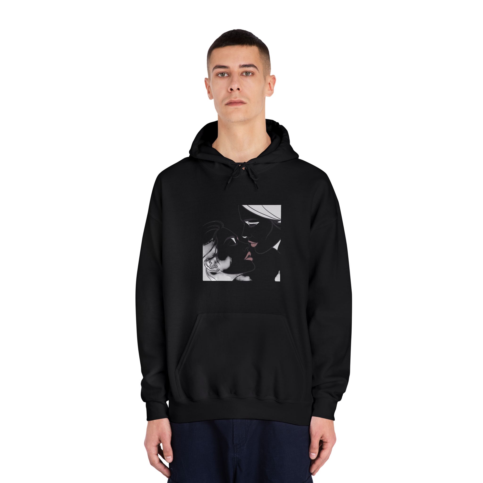 Perfect Lip Set Open Close Smooches Unisex Dryblend Hooded Sweatshirt - Image 11