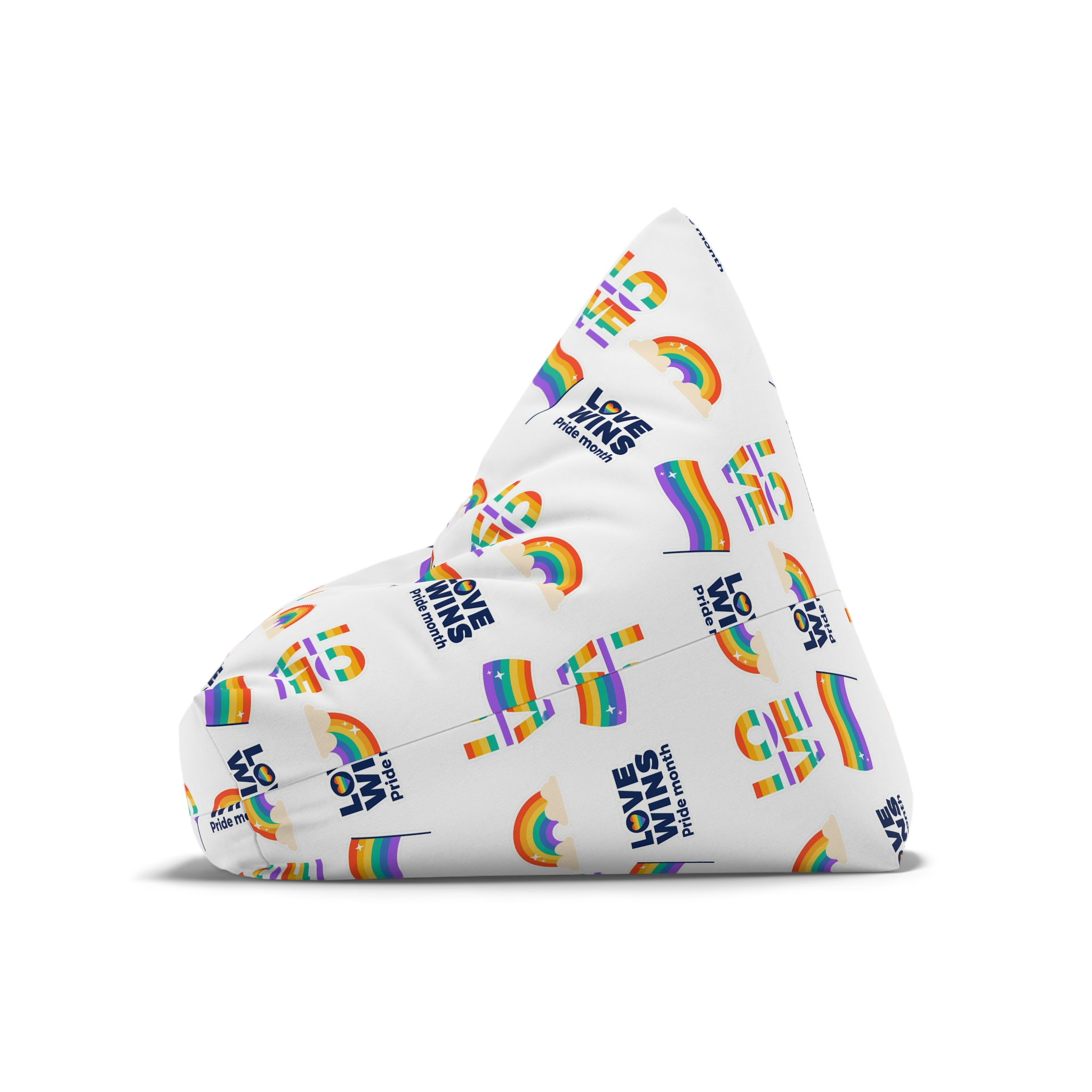 Flat Pride Month Labels Collection Bean Bag Chair Cover - Image 8