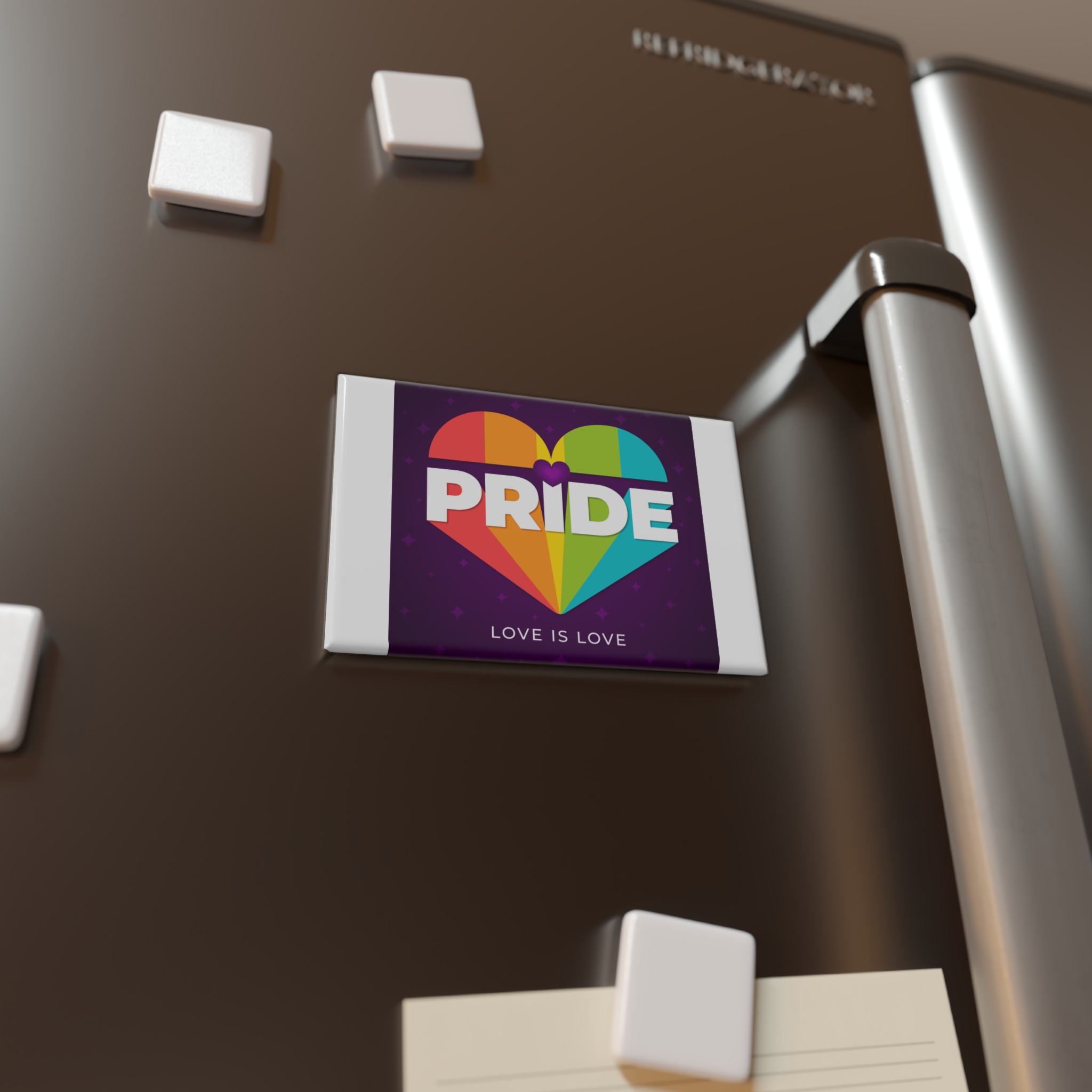Colorful Pride Day Concept Button Magnet Rectangle 1 And 10 Pcs - Image 4