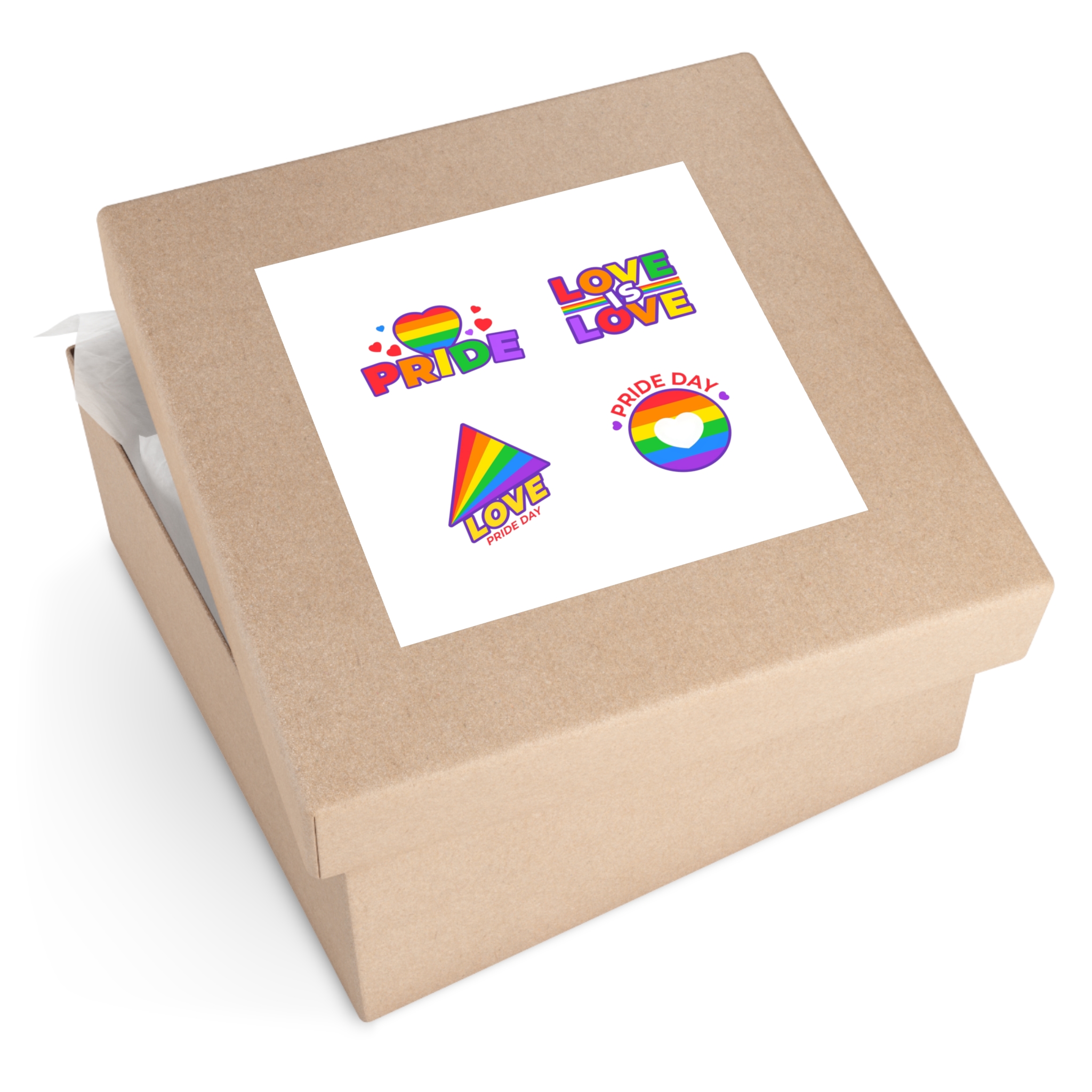 Illustrations Pride Day Badges Laminate Stickers Square - Image 59