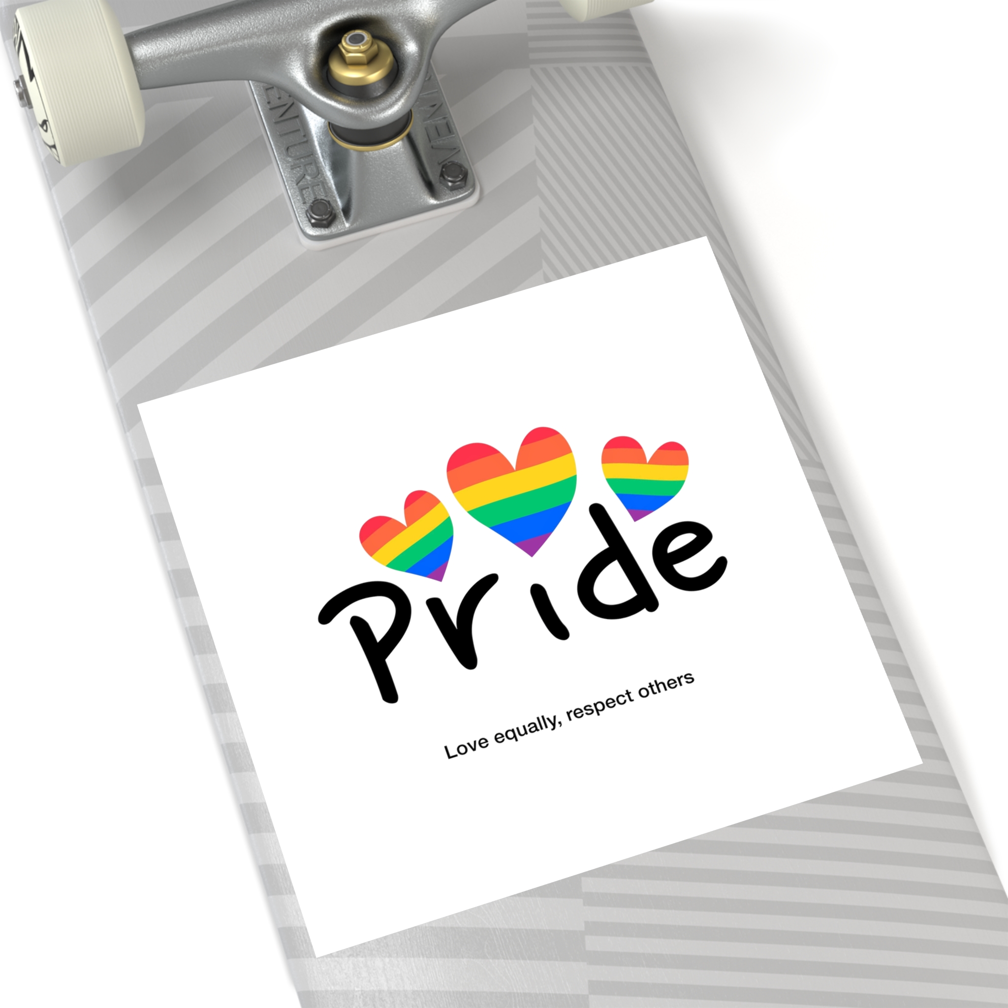Love Letter Pride Rainbow Lettering Text Writing Pattern Freedom Love Heart Homo Colors Flag Parade(2) Laminate Stickers Square - Image 56