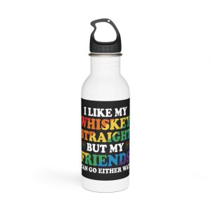 Pride Gay Lgbt Rainbow Tshirt Design(4) Stainless Steel Water Bottle
