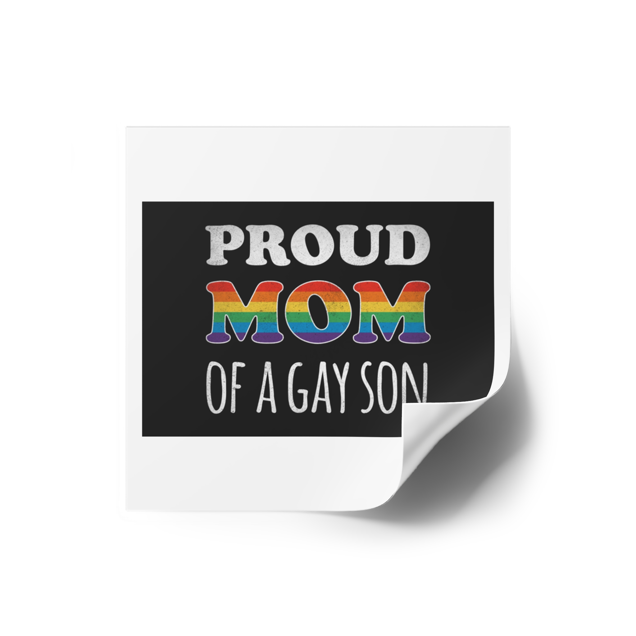 Mother Day Pride Rainbow Typography Vector Premium T Shirt(4) Laminate Stickers Square - Image 66