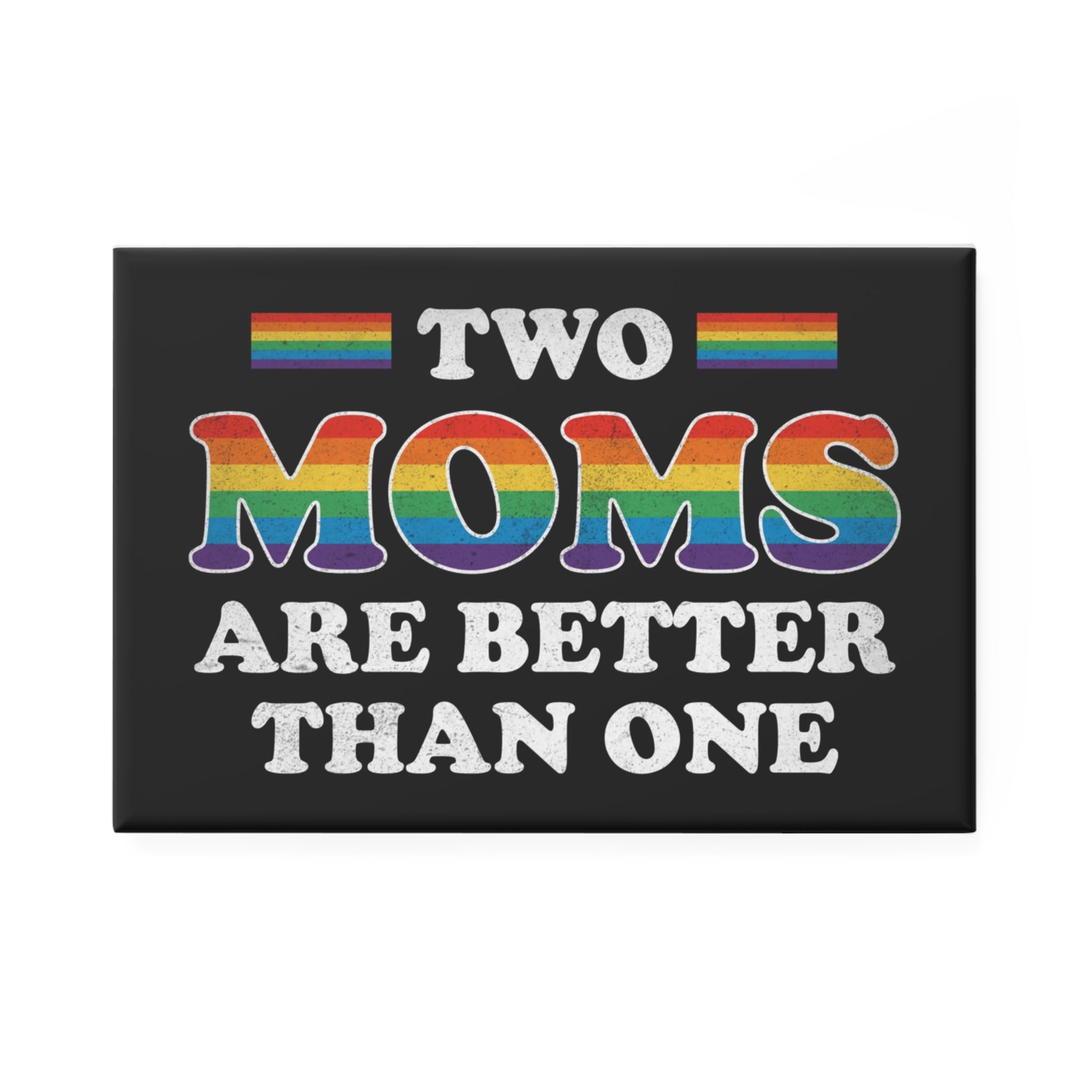 Pride Gay Rainbow Typography Vector Premium T Shirt(2) Button Magnet Rectangle 1 And 10 Pcs