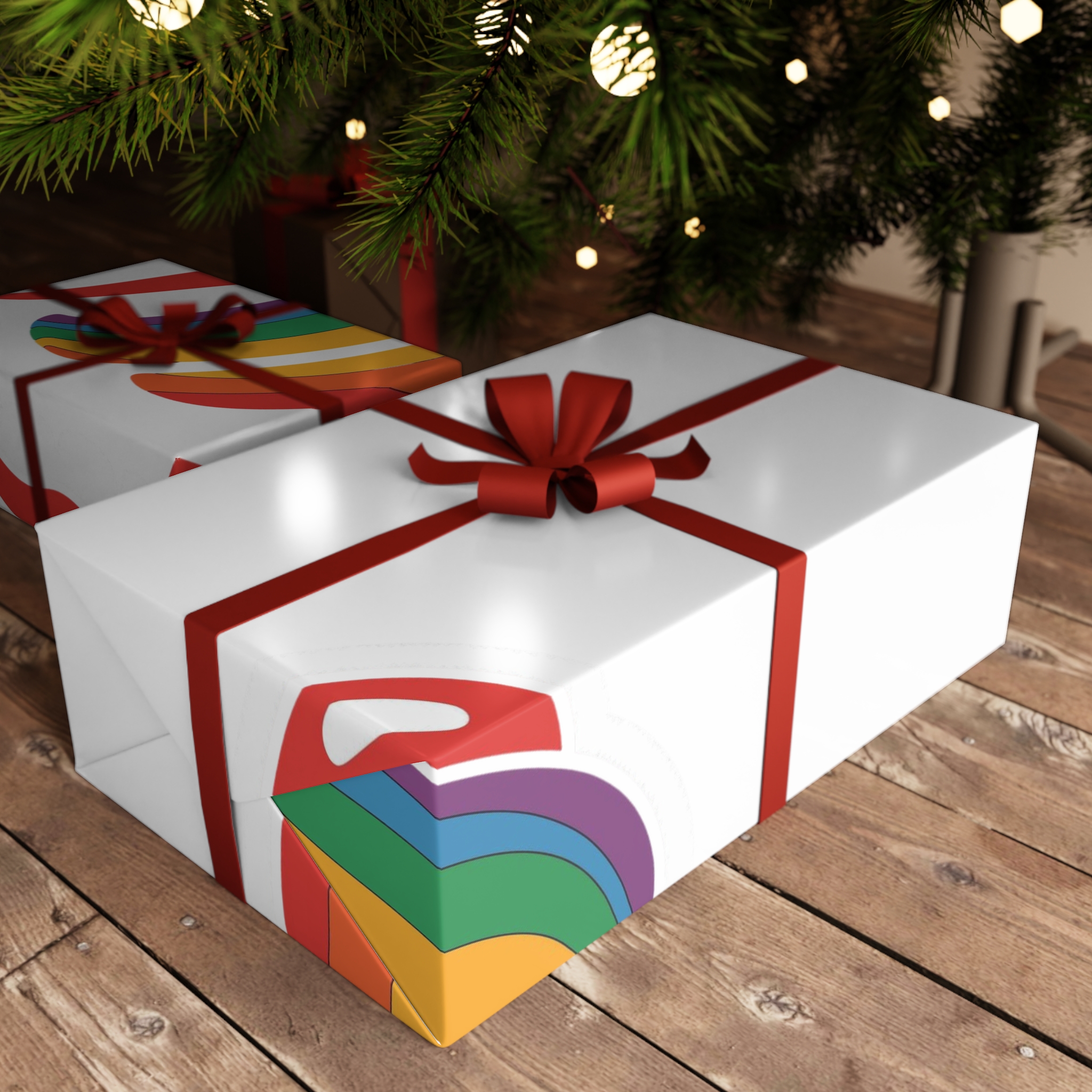 Rainbow Tongue Pop Art Lips Illustration Gift Wrapping Paper Sheets 1pc - Image 3