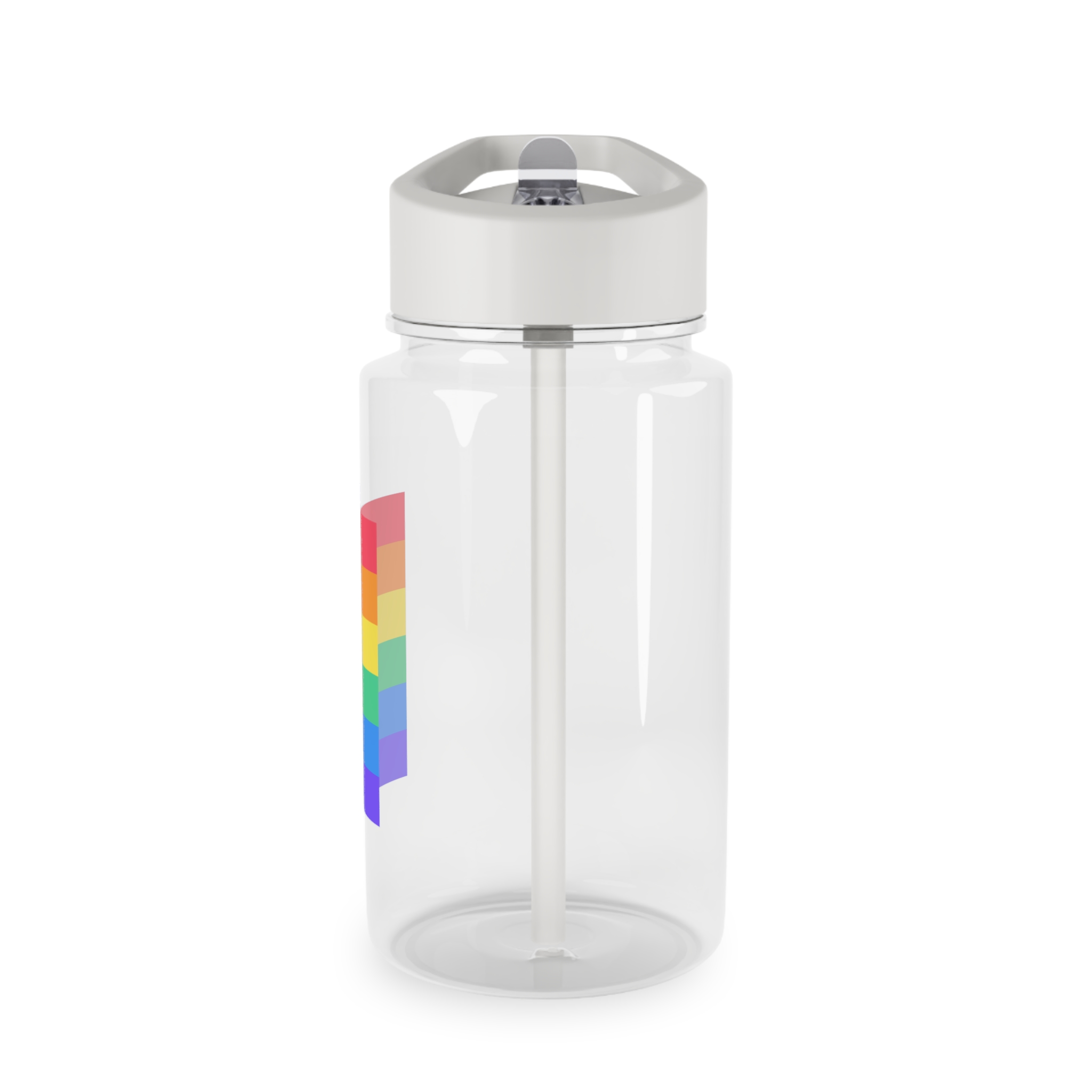 Lgbtq Trendy Retro Collage Halftone Hands Tritan Water Bottle - Image 3