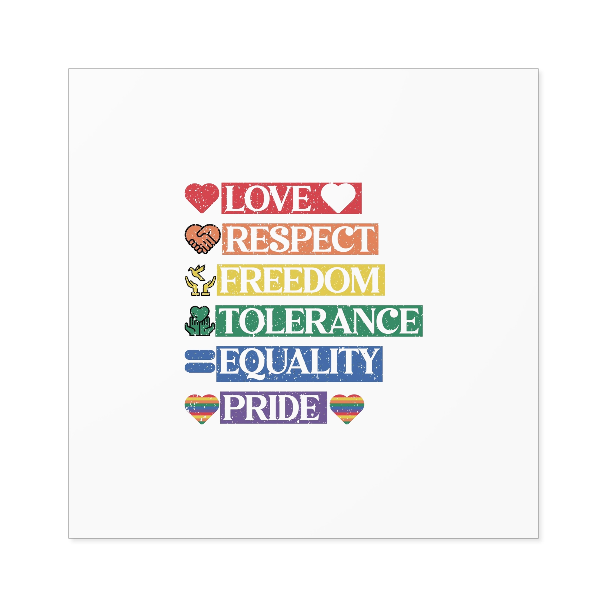 Lgbtq Pride Month Quote Eps Design Vector Pride Design Template (1) Laminate Stickers Square - Image 49