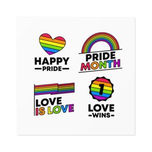 Pride Day Label Collection Laminate Stickers Square