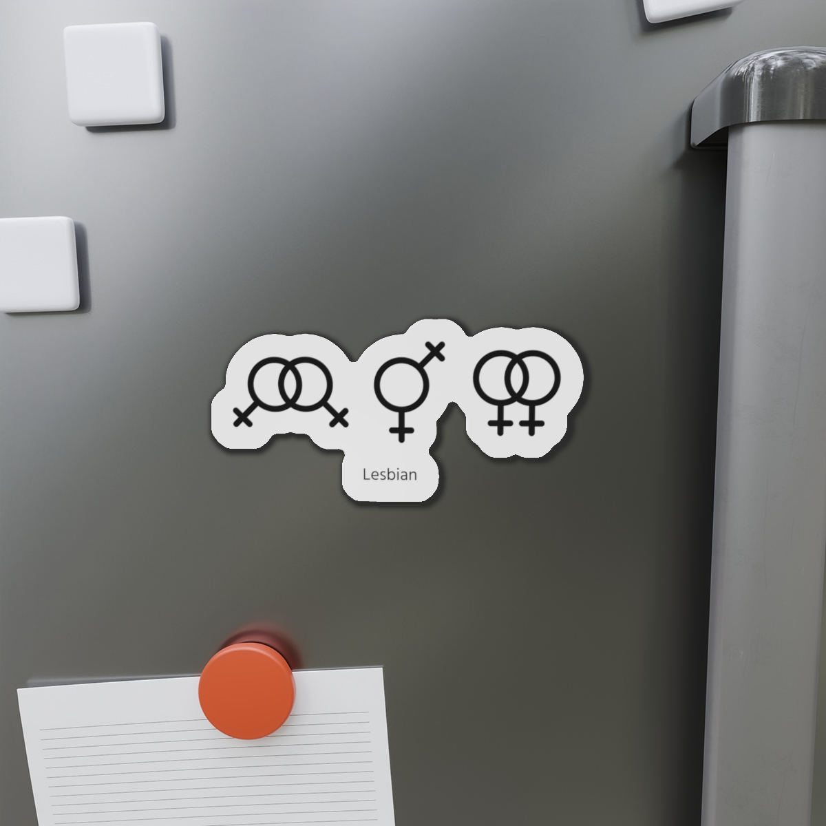 Lesbian Gender Symbols Orientation Signs Vector Illustration Die Cut Magnets - Image 14