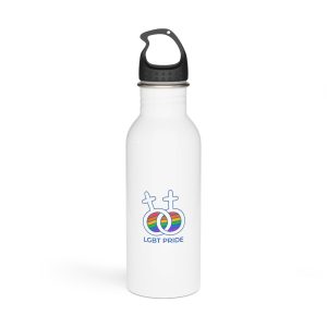 Hand Drawn Pride Month Lgbt Logo Template Stainless Steel Water Bottle