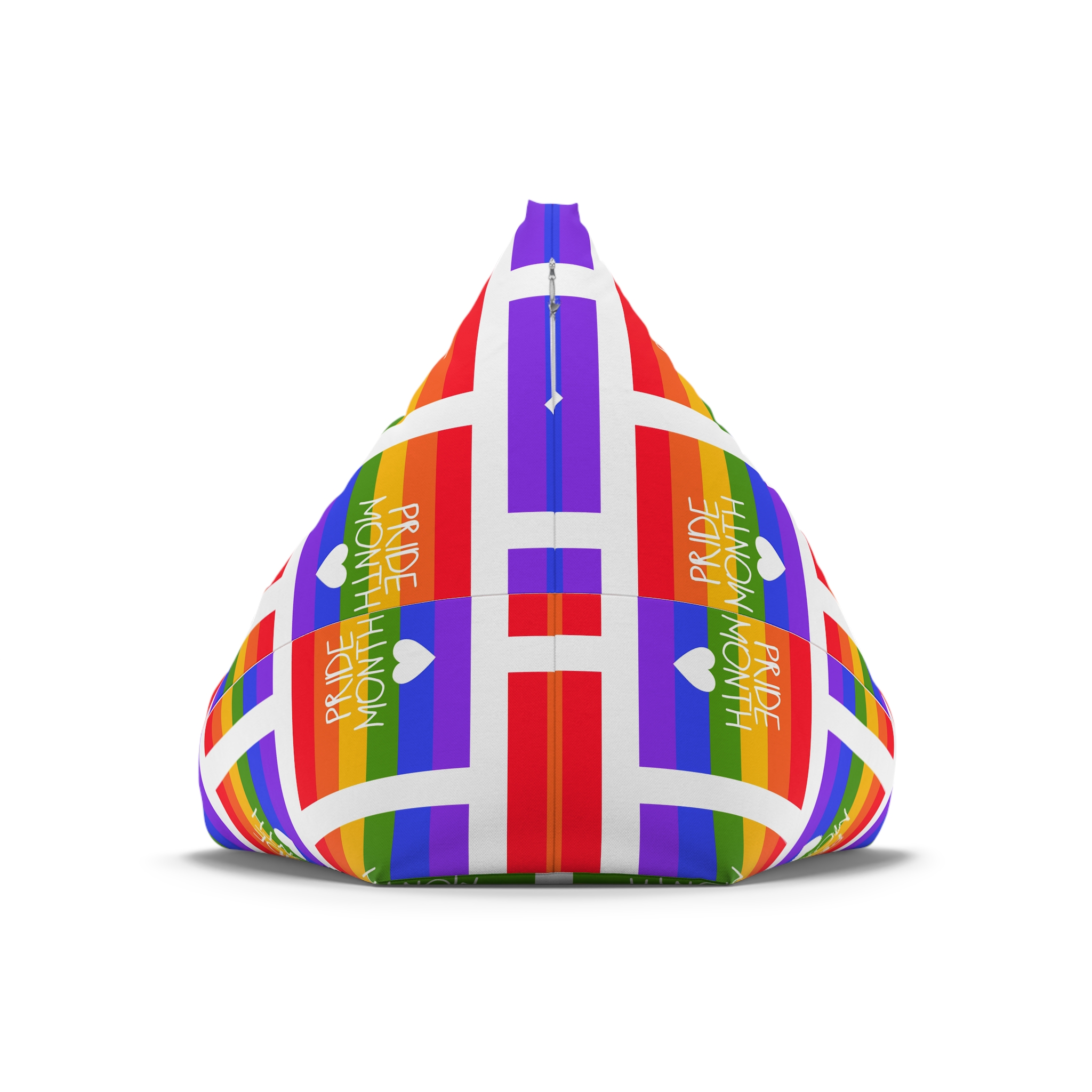 Cute Simple Banner Pride Month Symbols Pride Month With Lgbtq Flag Colours Bean Bag Chair Cover - Image 6