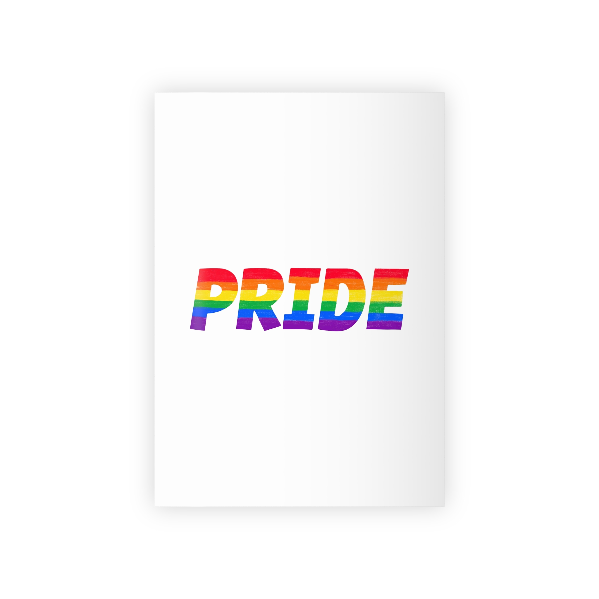 Word Pride Rainbow Lgbtq Gay Flag Colors Lettering Lgbt Month Pencil Crayon Textured Isolated Gift Wrapping Paper Rolls 1pc