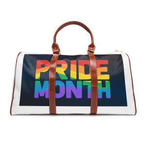 Lgbt Pride Rainbow Flag Lettering Banner Poster Social Media Pride Calligraphy With Waterproof Travel Bag