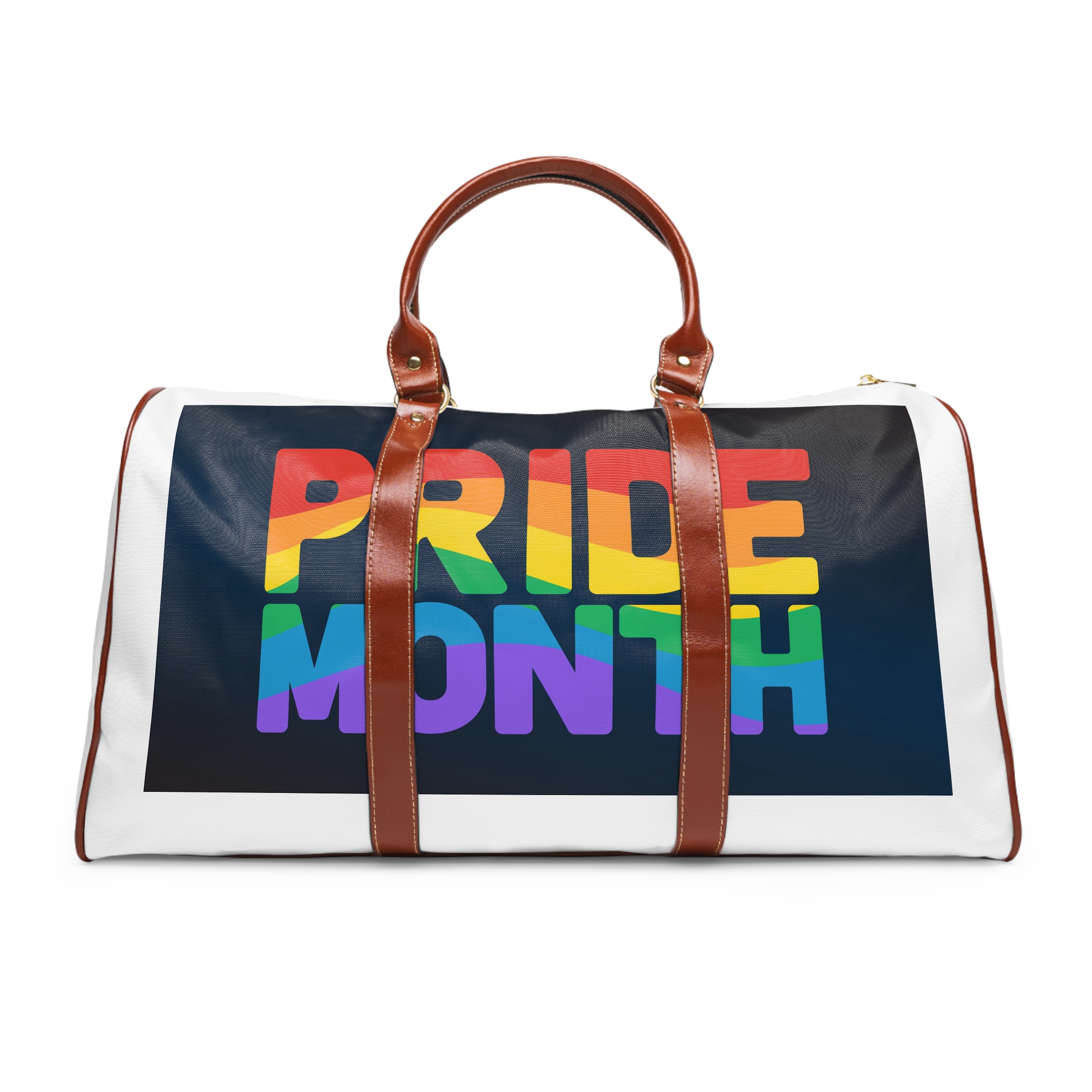 Lgbt Pride Rainbow Flag Lettering Banner Poster Social Media Pride Calligraphy With Waterproof Travel Bag