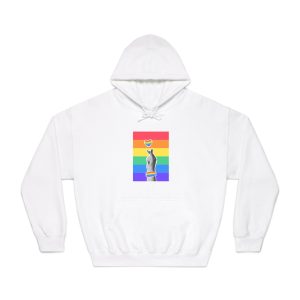Lgbtq Trendy Retro Collage Halftone Hands Unisex Dryblend Hooded Sweatshirt