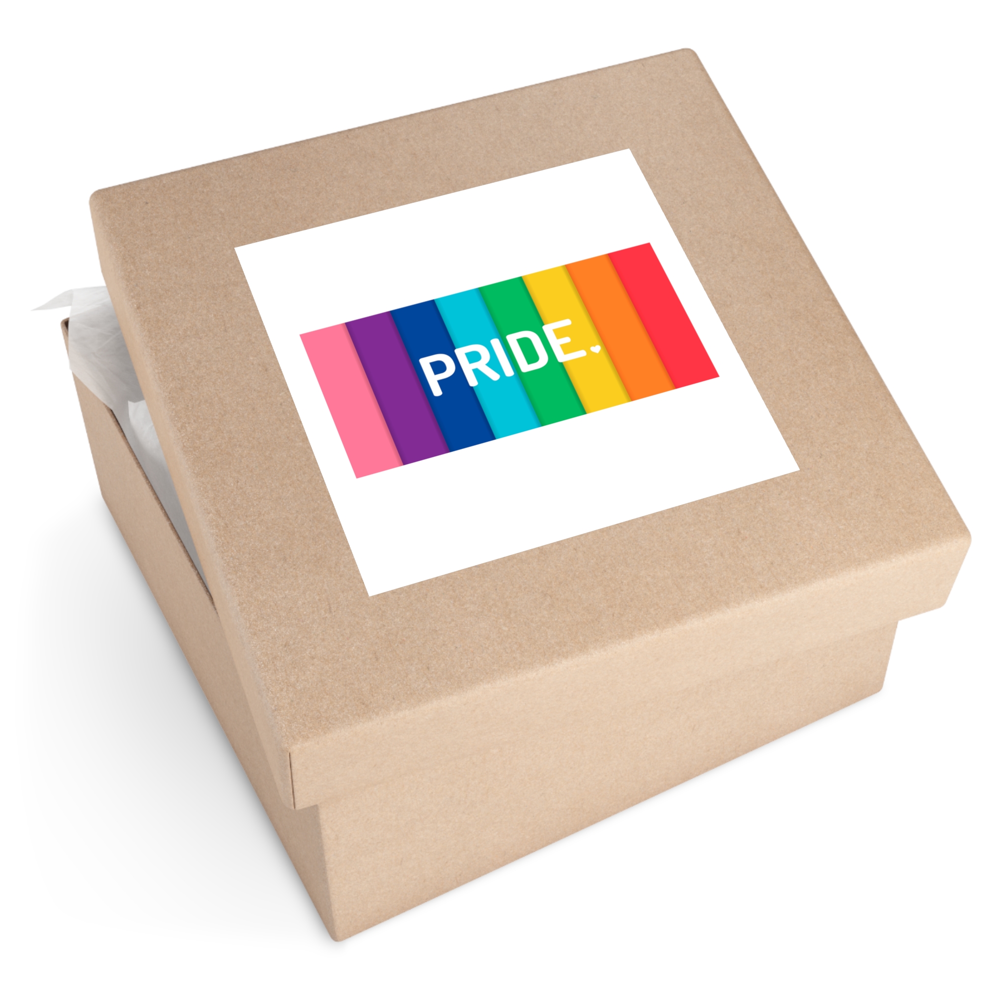 Rainbow Colored Background With Pride Concept Pride Month Laminate Stickers Square - Image 63