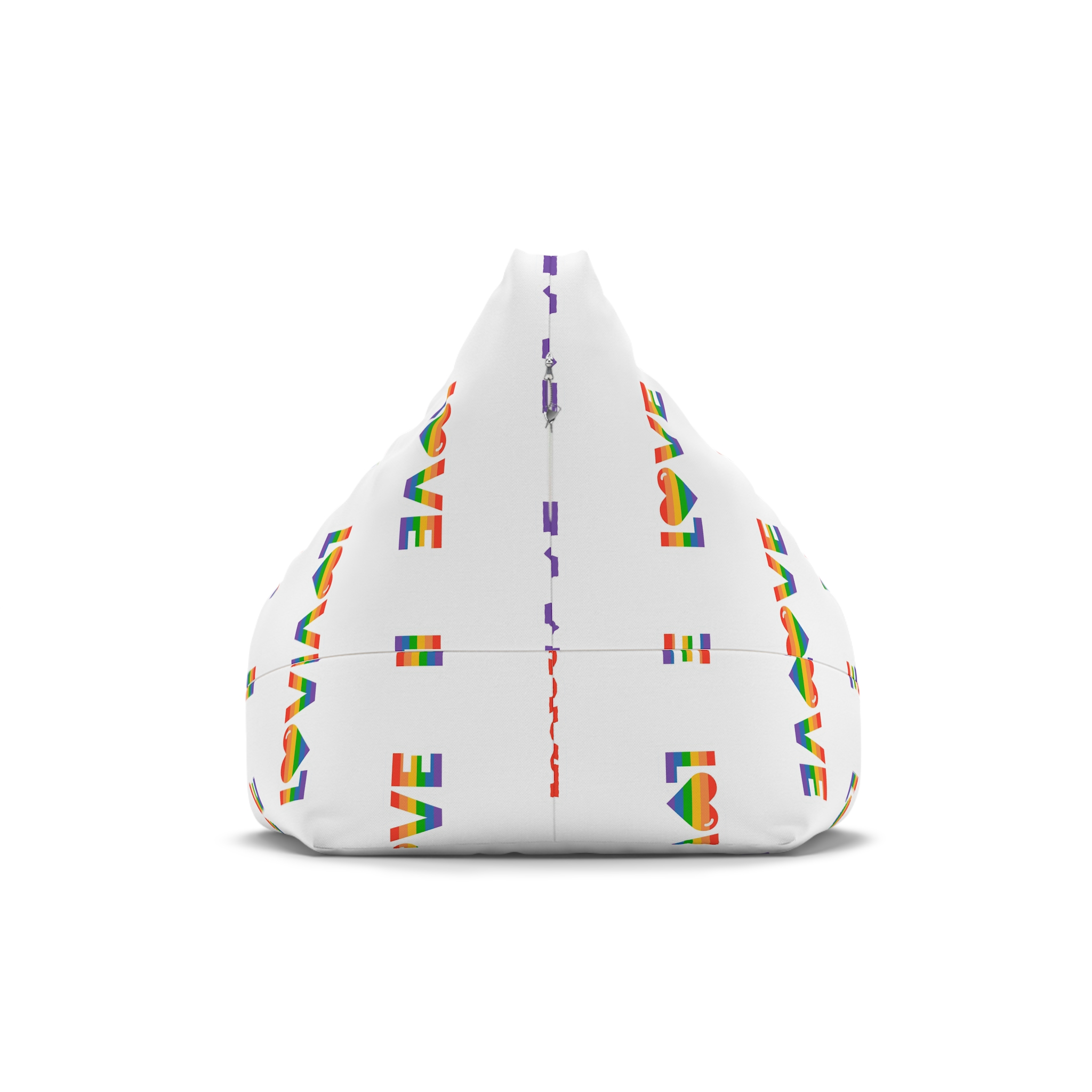 Vector Flat Pride Month Labels White Bean Bag Chair Cover - Image 2