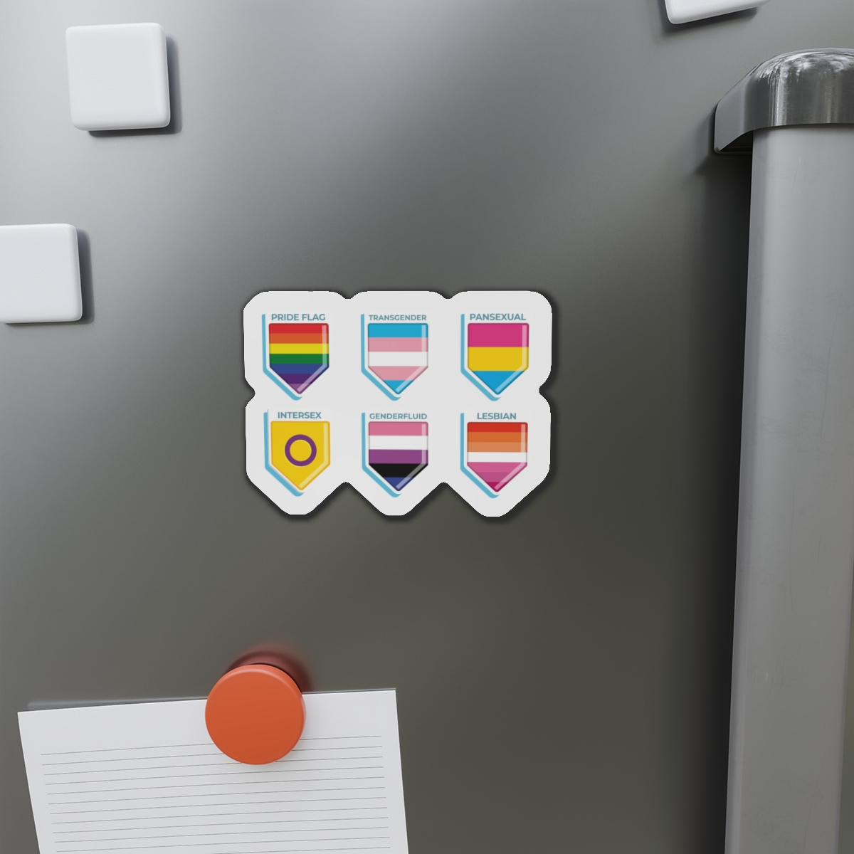 Flat Pride Month Lgbt Flags Collection Die Cut Magnets - Image 11