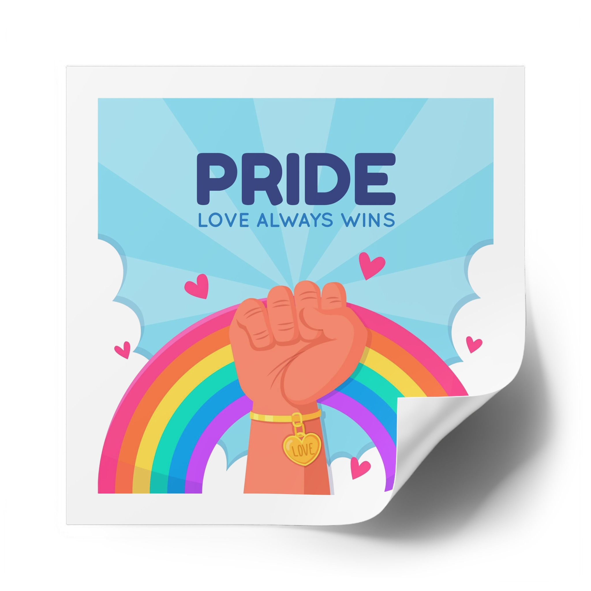 Pride Day Concept Laminate Stickers Square - Image 50