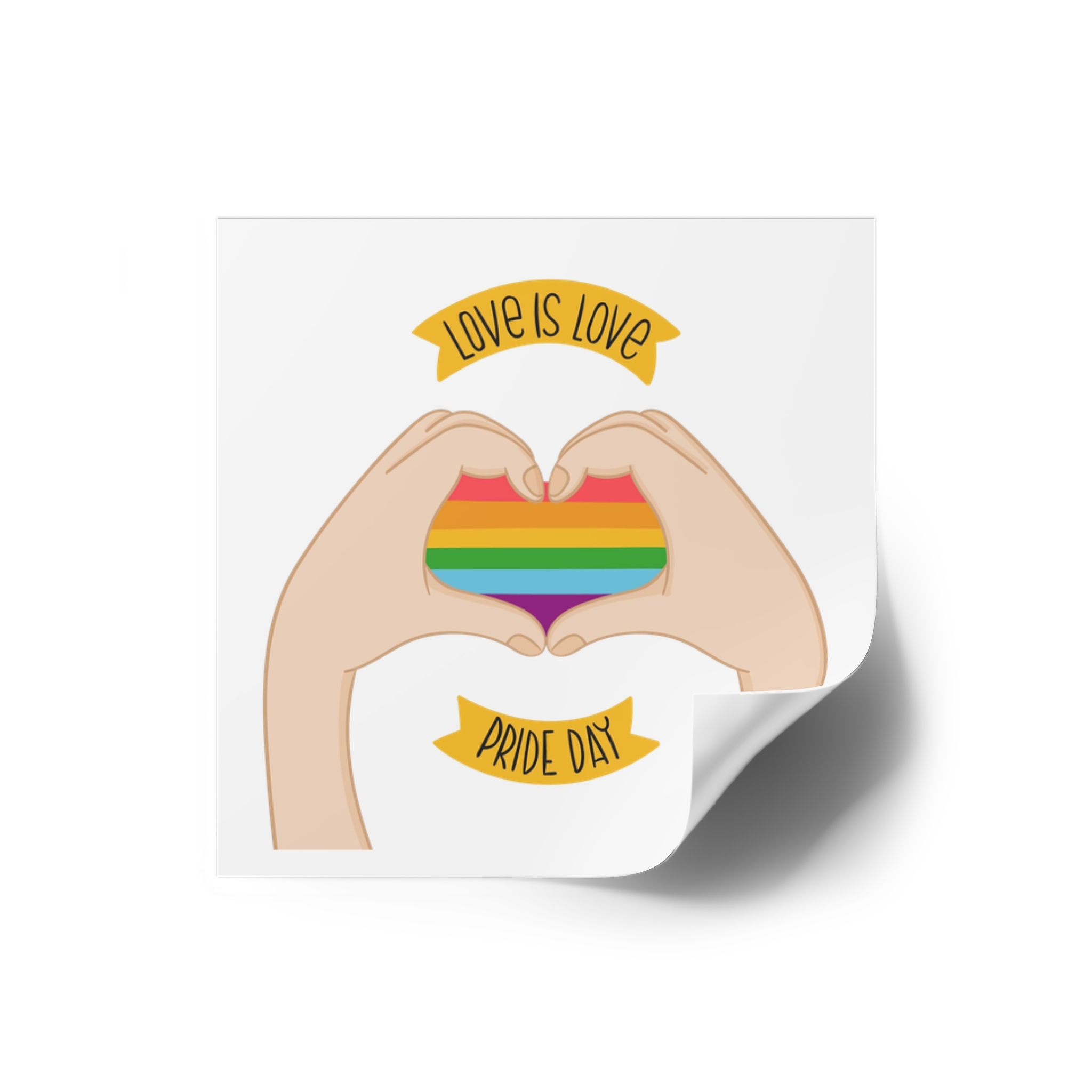 Pride Day Concept(1) Laminate Stickers Square - Image 2