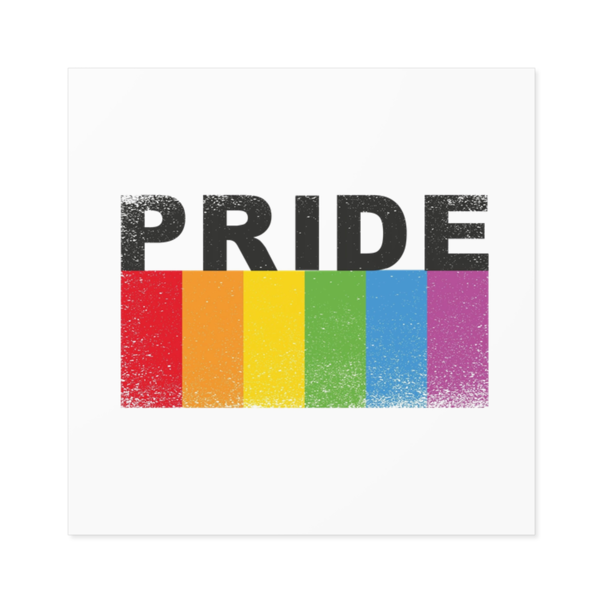 Pride Banner Laminate Stickers Square