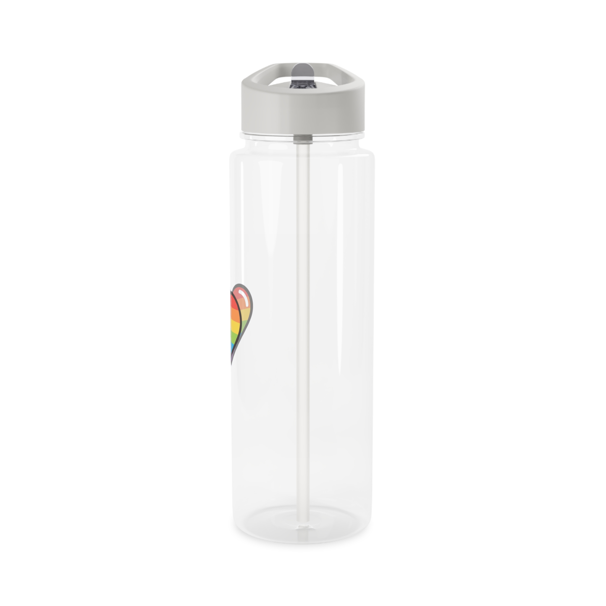 Lgbtq Pride Rainbow Heart Icon Tritan Water Bottle - Image 7