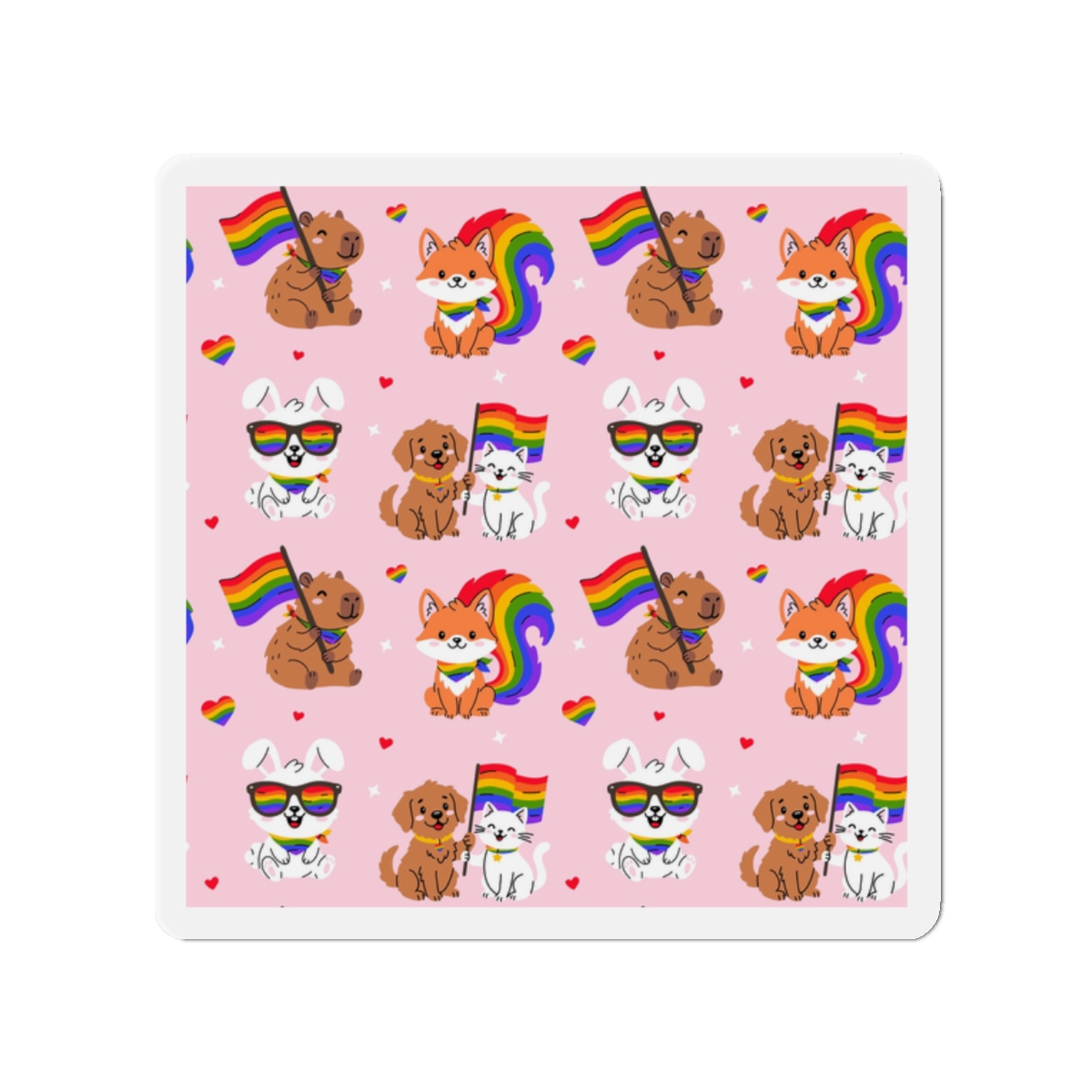 Lesbian Pride Design F6321F Die Cut Magnets