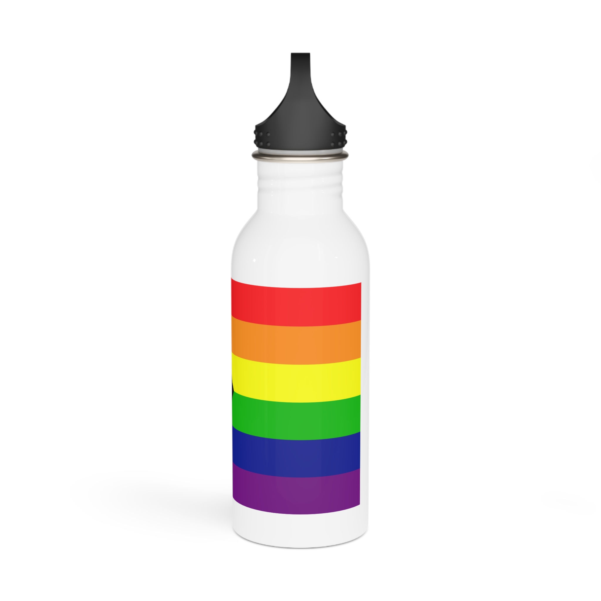 Lgbtq Pride Flag New Lgbtq Pride Flag Vector Updated Intersex Inclusive Progress Pride Flag Stainless Steel Water Bottle - Image 4