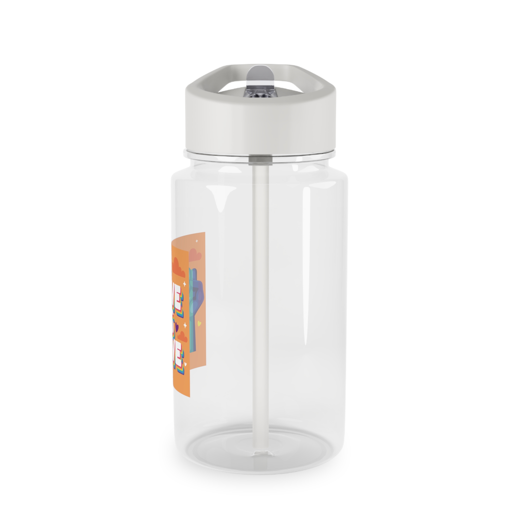 Love Is Love Lettering With Fist Tritan Water Bottle - Image 3