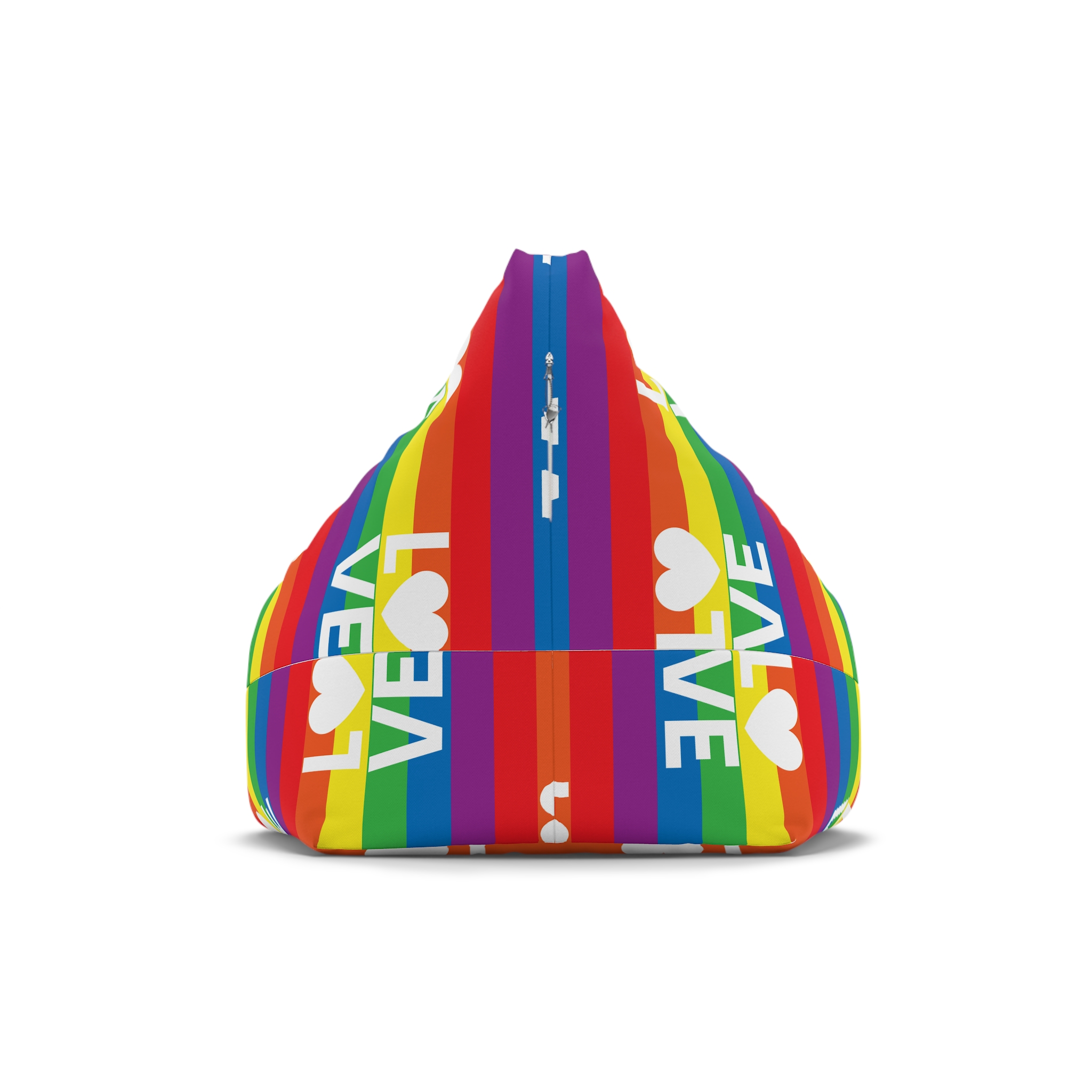 Love Lgbt Heart Squere White Bean Bag Chair Cover - Image 2